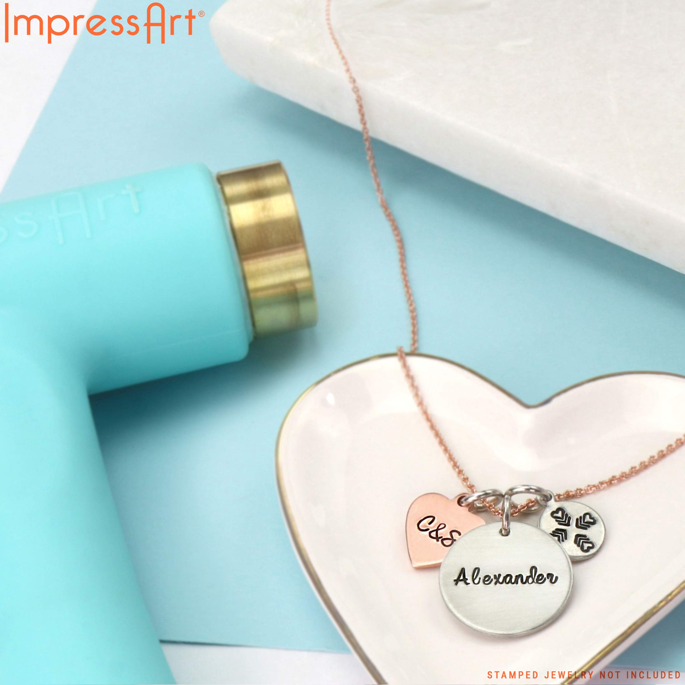 ImpressArt - Professional Metal Letter Stamps Uppercase 3mm for Jewelry Making, Signature Heartbreaker Design, Works on Soft & Hard Metals - Perfect for Hand Stamping, Personalized Jewelry & DIY Craft Projects