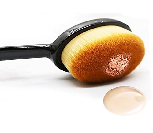 Mapperz Oval Makeup Brush Set - Soft Foundation Powder & Liquid Concealer Blending Brush for Flawless Face Makeup | Perfect for Beauty Blush, Contouring & Highlighting | Pack of 1