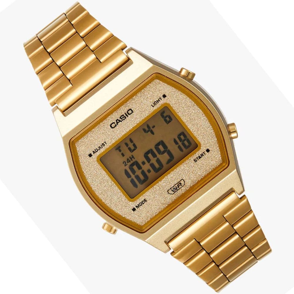 CASIO B640WGG-9DF Vintage Digital Gold Watch for Men & Women - Retro Style, Water Resistant - Perfect for Casual Wear, Office & Everyday Use