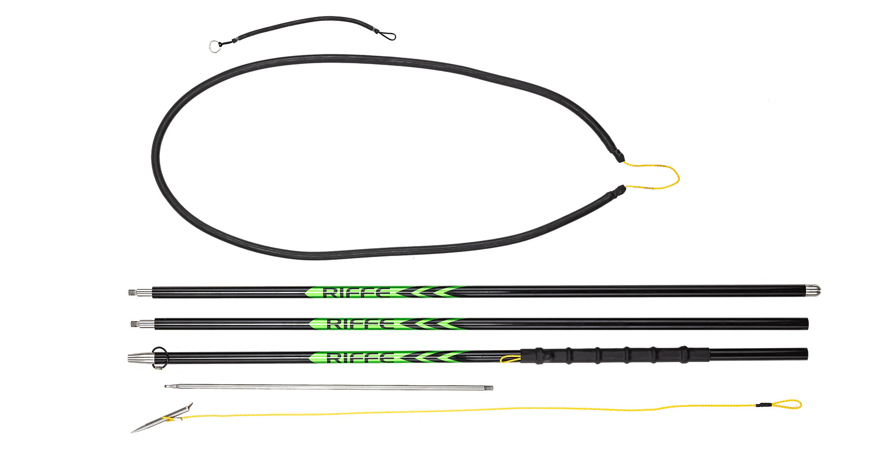 Riffe Mamba Composite Pole Spear Kit - 9 Foot 3-Piece Spearfishing Gear for Underwater Hunting & Freediving Adventures