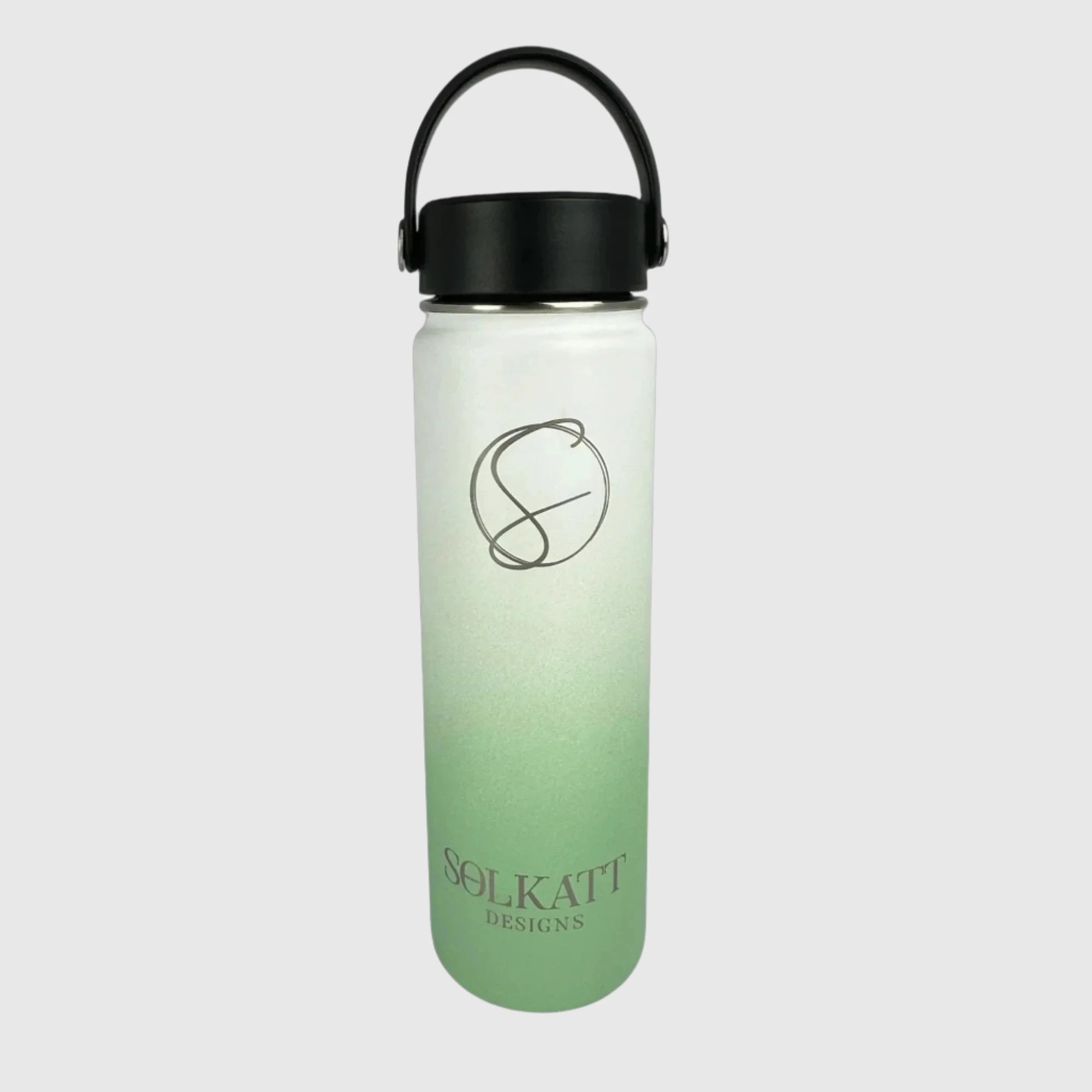 Pastel Green Insulated Stainless Steel Water Bottle 650ml (22oz) - Keep Drinks Cold/Hot for 24 Hours - Perfect for Gym, Hiking & Office Use