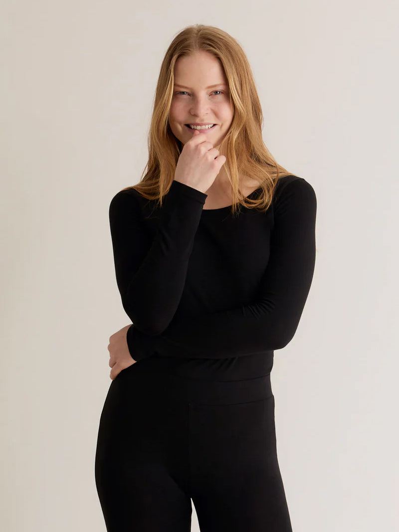 Komodo Darcey Long Sleeve Women's Tops - Black | Casual & Work Wear | Perfect for Office, Date Night & Everyday Outfits