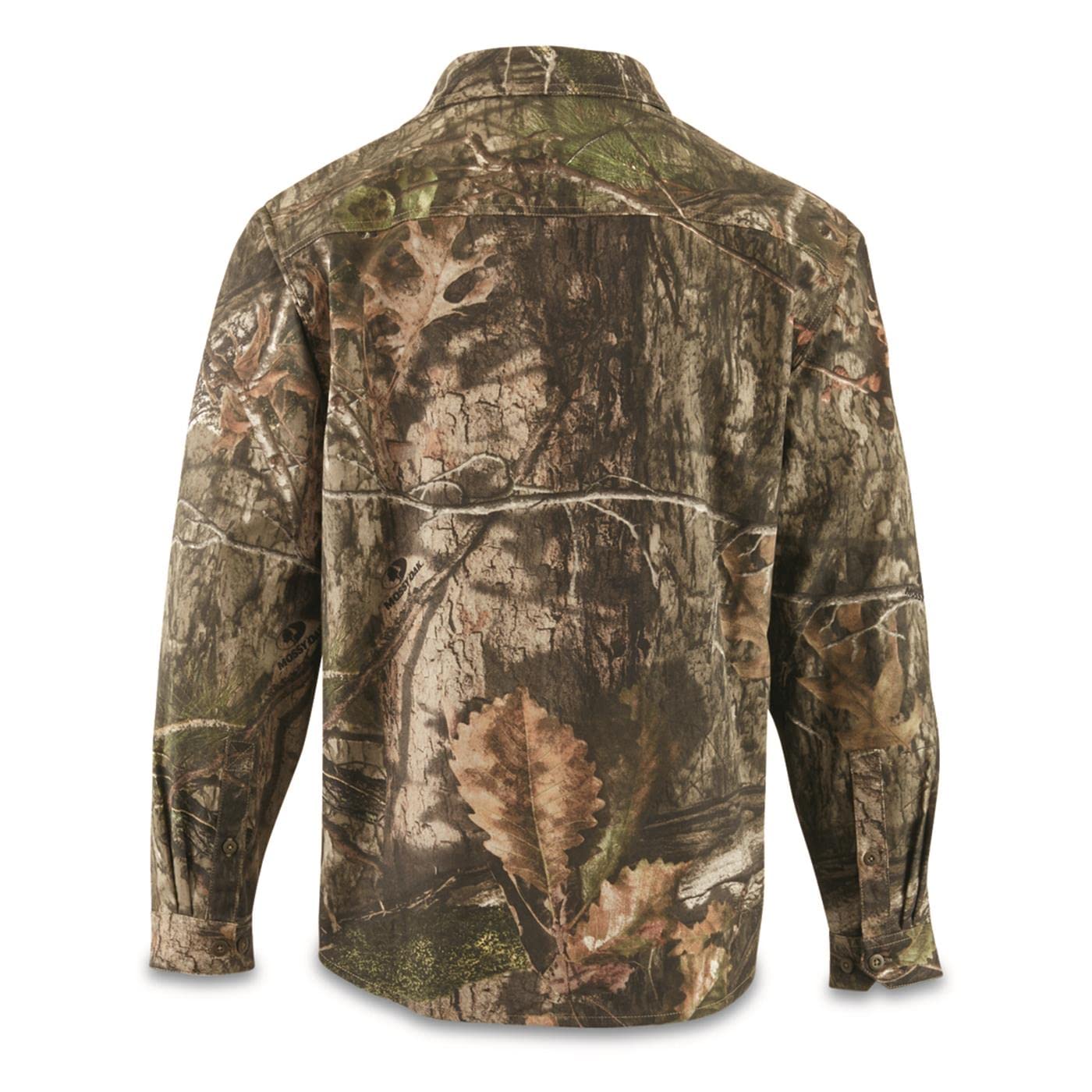Guide Gear Men's Camo Button-Up Shirt - Long Sleeve Hunting Camouflage Shirt for Outdoor Activities | Perfect for Hunting, Hiking & Camping