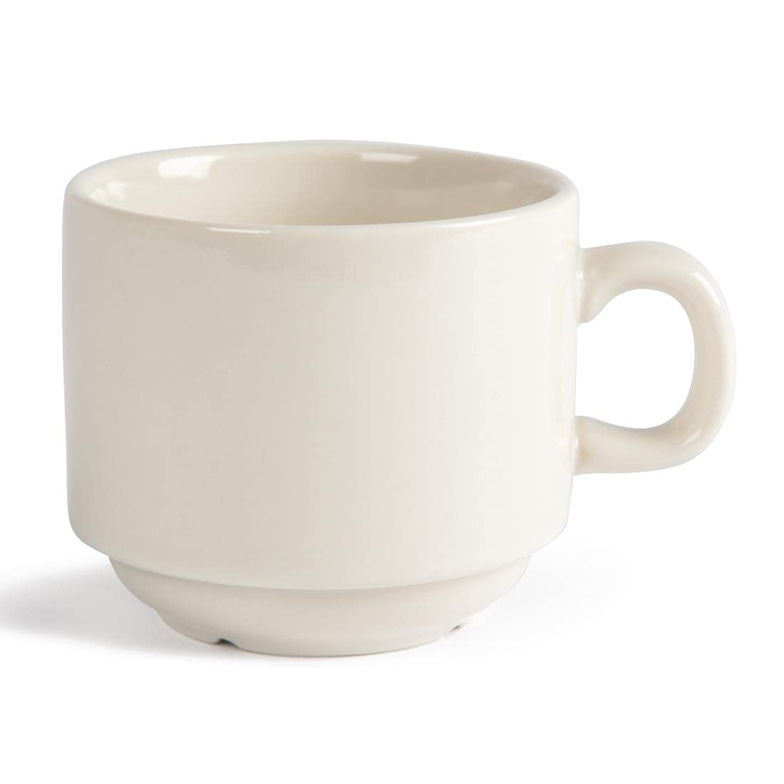 Ivory Stacking Tea Cup Set - 12 Pack, 7.5oz Porcelain Tea Cups for Home, Office, or Restaurant Use - Perfect for Tea Parties, Gifts, and Daily Tea Drinking