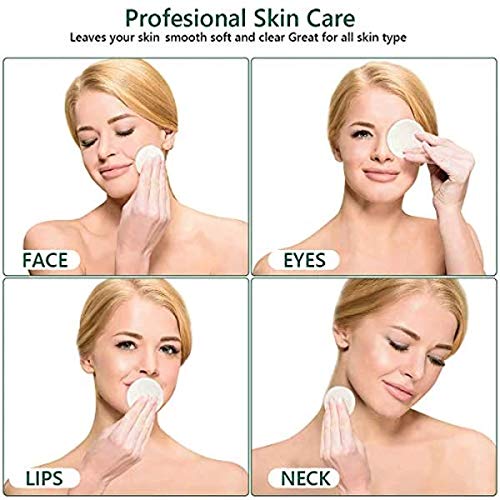 100 PCS Premium Cotton Puffs - Nail Polish Remover Wipes, Makeup Remover Pads & Facial Cleansing Pads for Women | Travel-Friendly, Multipurpose Beauty Essentials for Home & On-The-Go Use