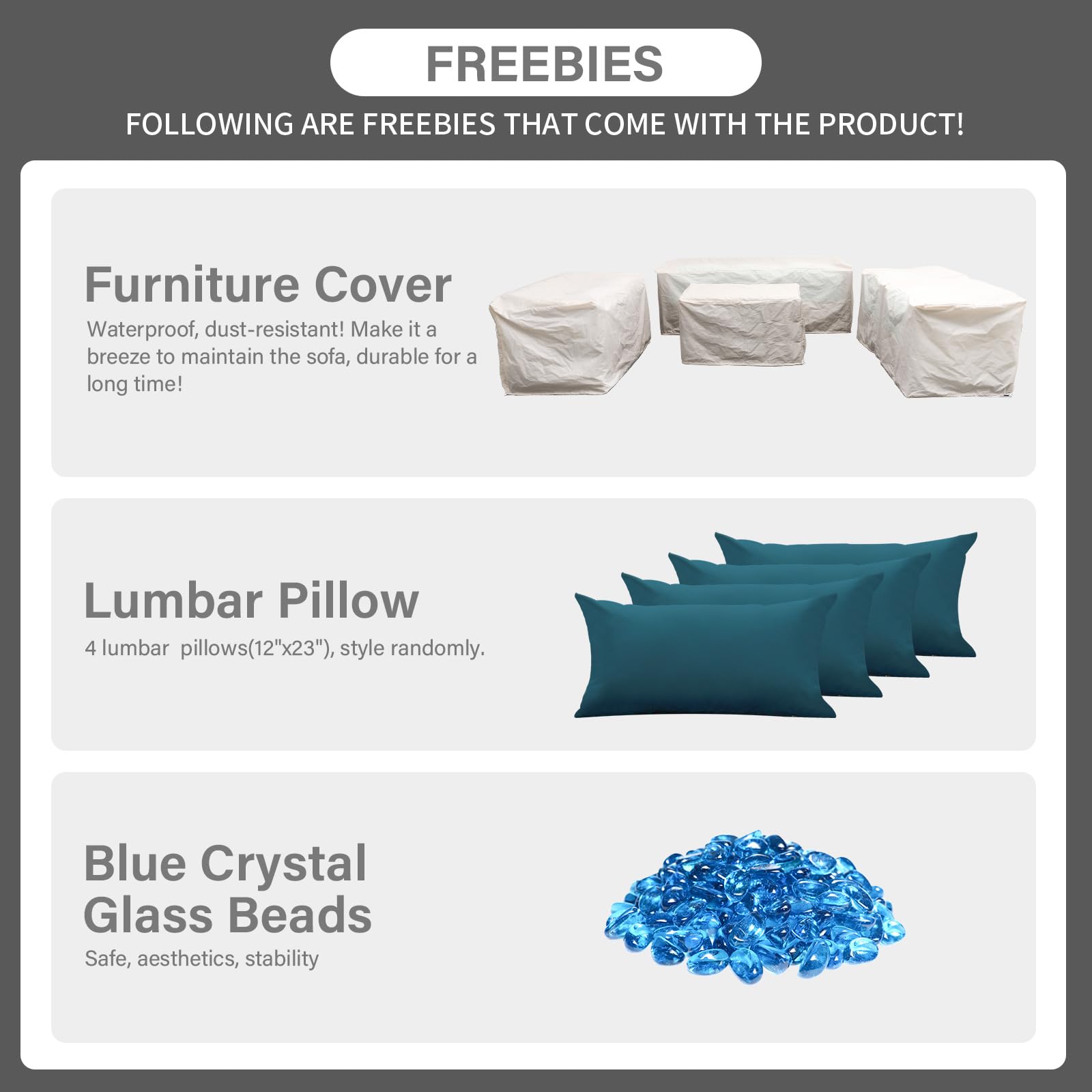 **Rattan Patio Furniture Set with 45-Inch Fire Pit – 5-Piece Outdoor Sectional Sofa, Chairs & 60,000 BTU Steel Propane Fire Table – Waterproof Covers & Non-Slip Cushions (Peacock Blue) – Perfect for Backyard, Garden, or Poolside Relaxation**