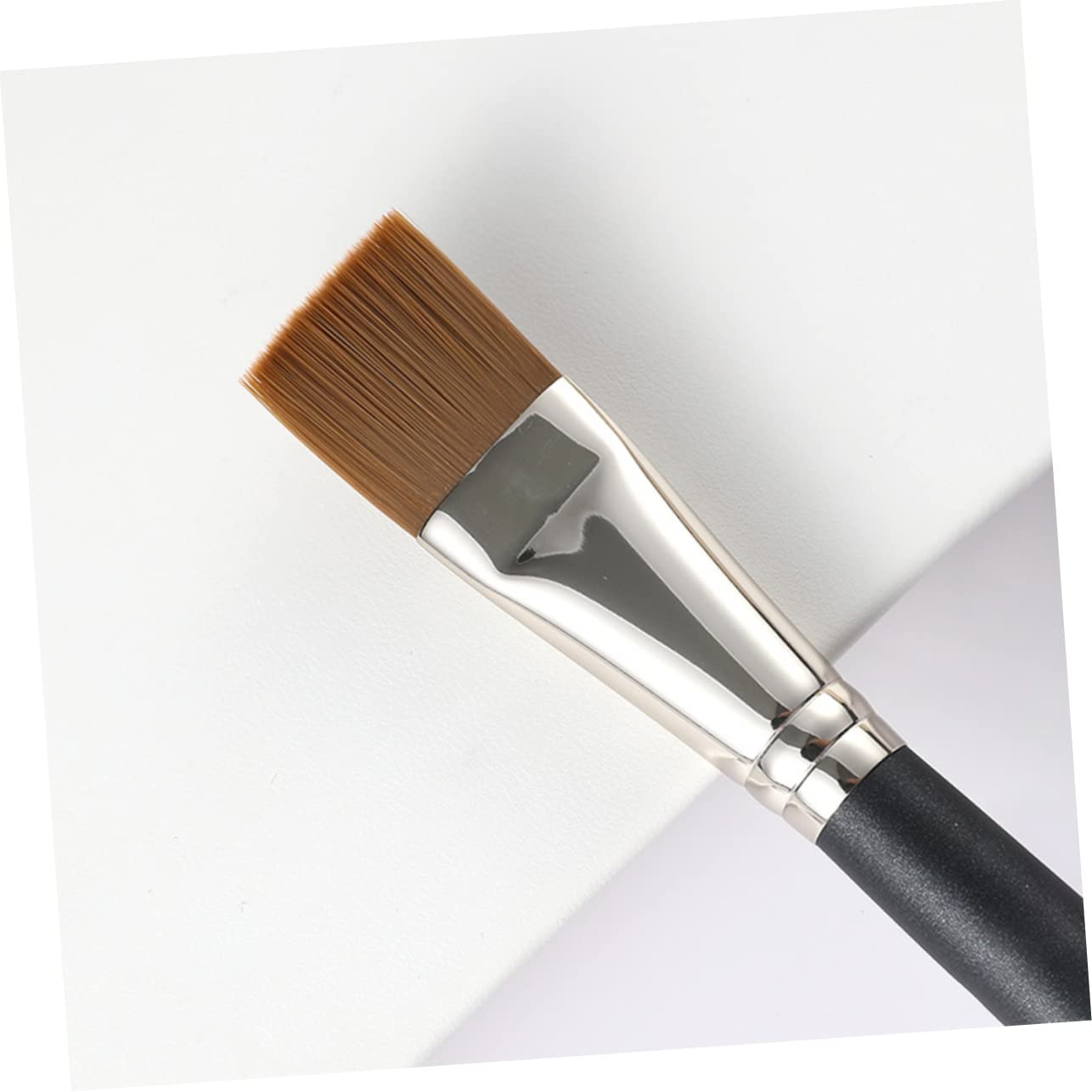Beatifufu 2 Pack Ergonomic Face Mask Brush - Soft Flat Head Makeup Brush for Foundation & Liquid Cosmetics | Travel Size, Hypoallergenic for Sensitive Skin | Perfect for Daily Makeup & On-the-Go Touch Ups
