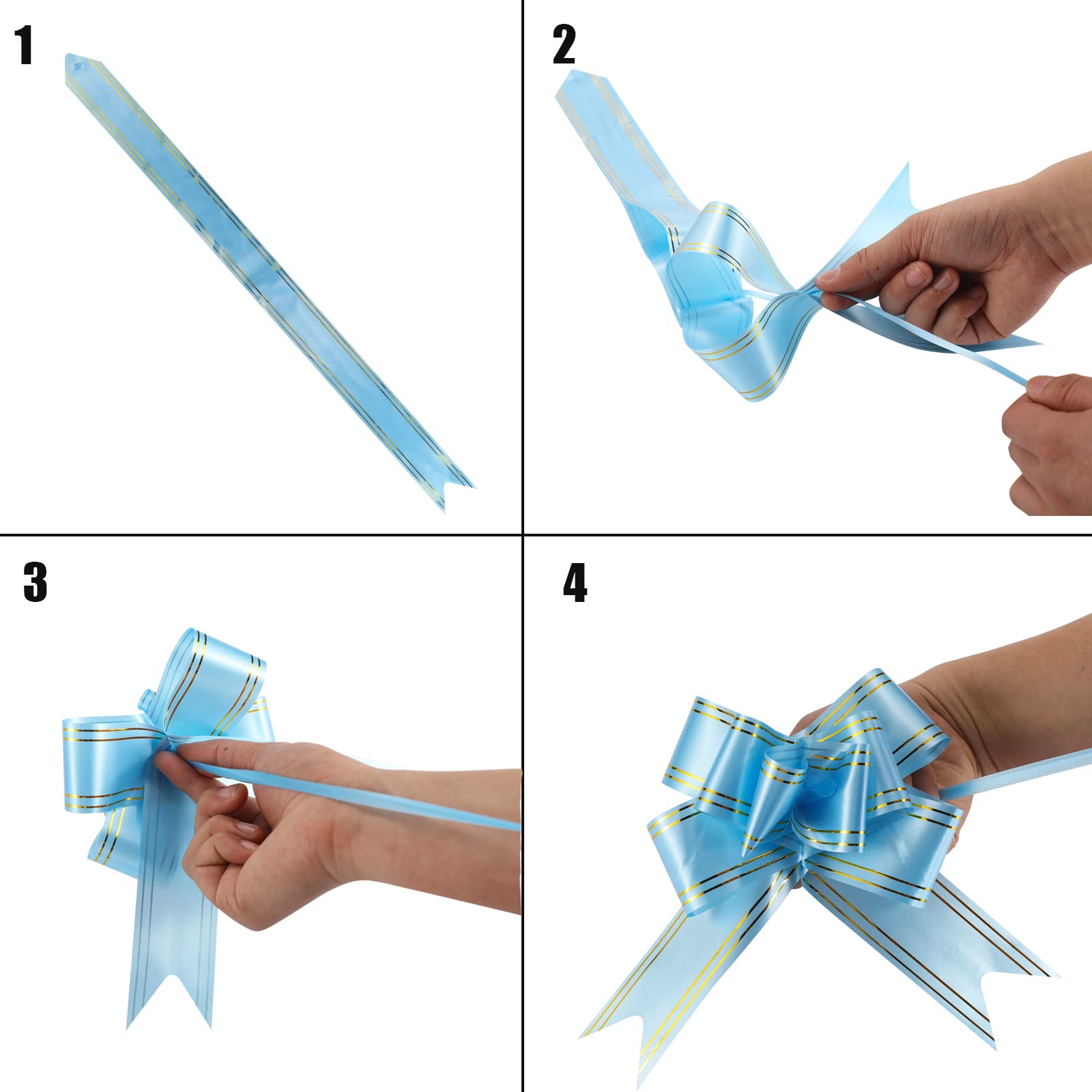 30 Pieces 5.5 Inch Pull Bows for Gift Wrapping - Premium Ribbon Bows for Wedding, Birthday, Christmas Presents & Gift Baskets (Pink) - Perfect for Party Decorations, Present Toppers & Holiday Gift Packaging