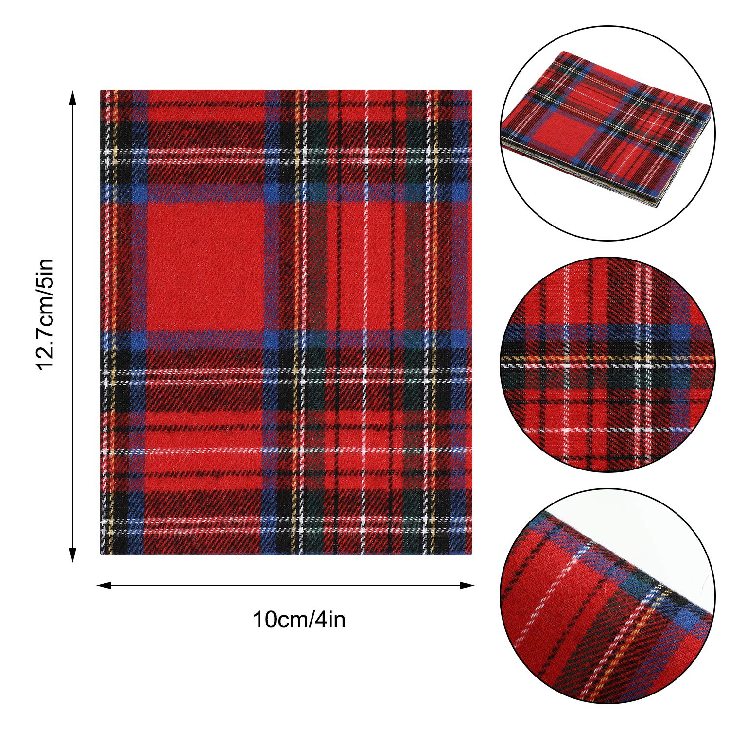 WILLBOND 20-Pack Iron-On Plaid Patches - Buffalo Fabric Heat Transfer Vinyl Repair Patches for Clothing & Jeans - 5 Style Variety Pack - Perfect for Easter Decor, DIY Fashion & Denim Repair