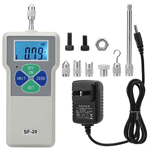 20N/2kg/4.5lb Digital Force Gauge - Portable Push Pull Tester with LCD Display | 100-240V US Plug | Ideal for Quality Control, Lab Testing & Industrial Applications