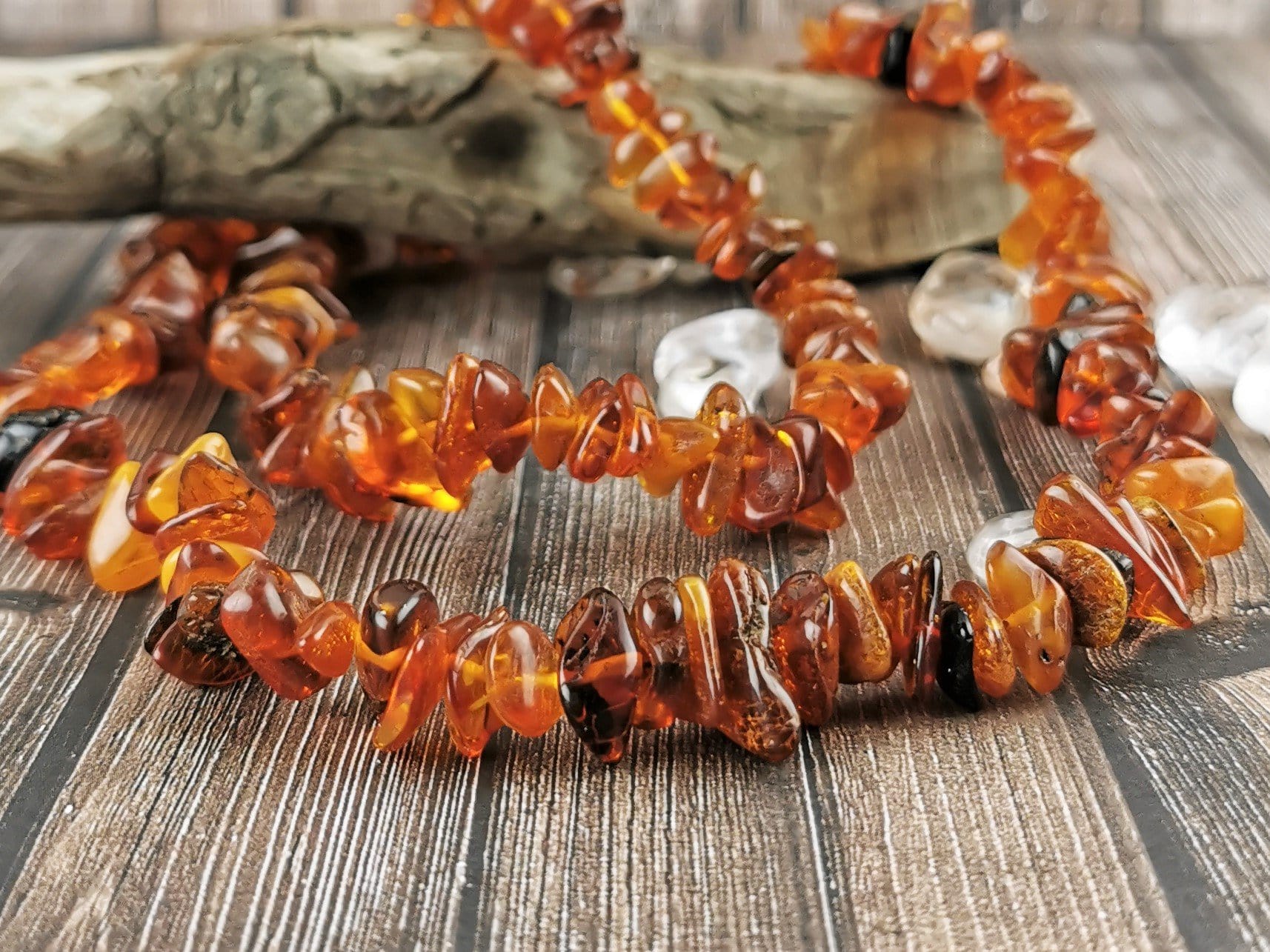 Natural Baltic Amber Large Chip Necklace for Women & Men - Healing Teething Relief & Stress Relief Jewelry - Perfect for Babies, Kids & Adults