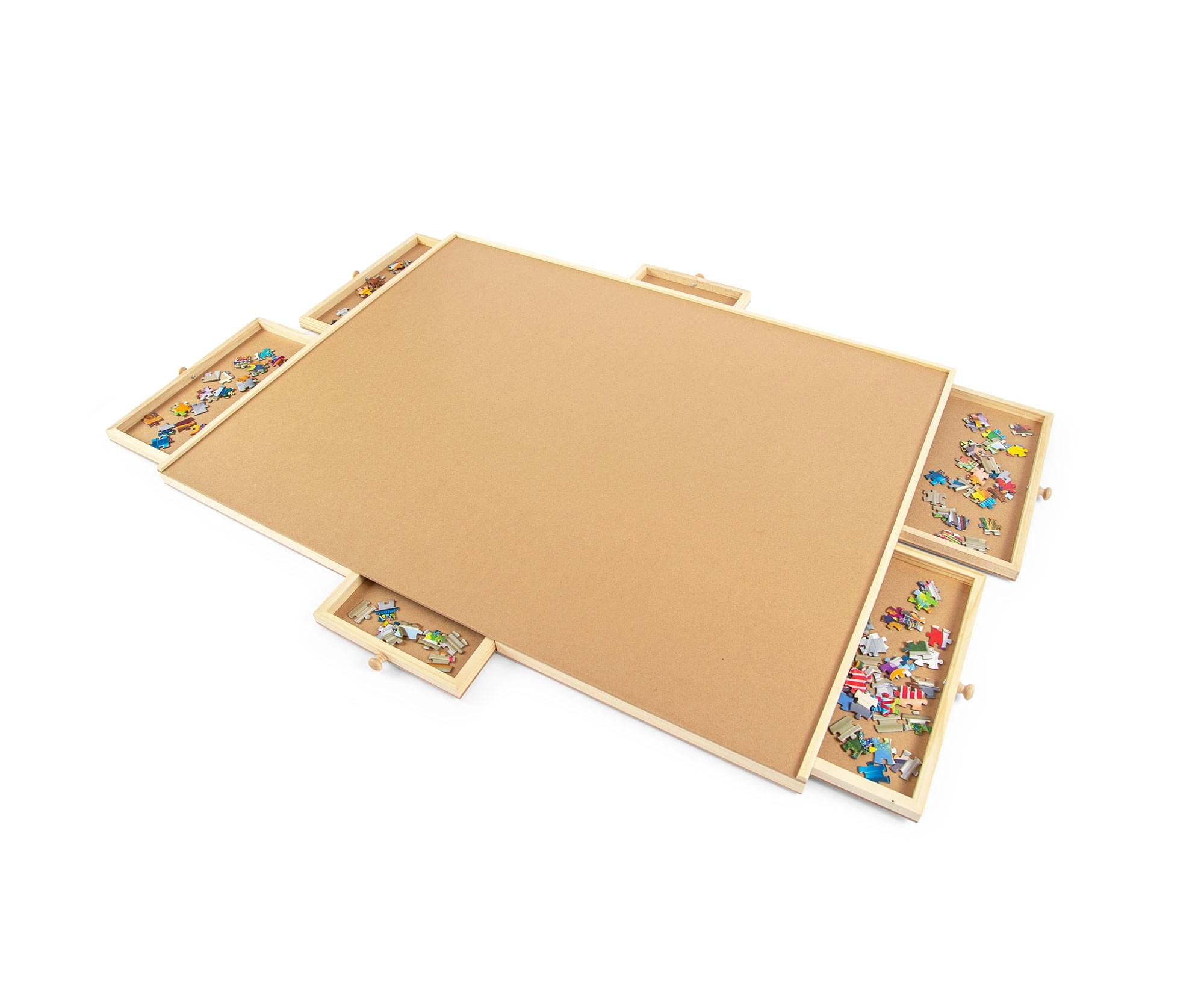 Premium Wooden Jigsaw Puzzle Storage Table with 6 Drawers - Puzzle Organizer & Board Game Storage Solution for Workspace (73