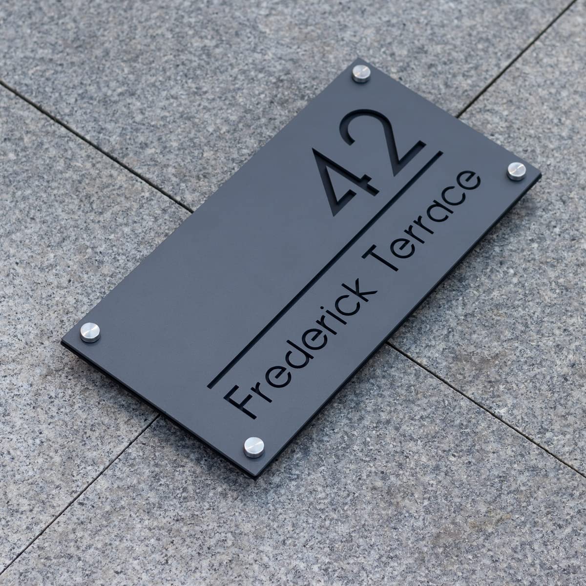 Modern Aluminum House Numbers for Outdoor - Custom Address Plaque Sign, Personalized Home Address Sign for Mailbox, Front Door, Porch & Garden Decor