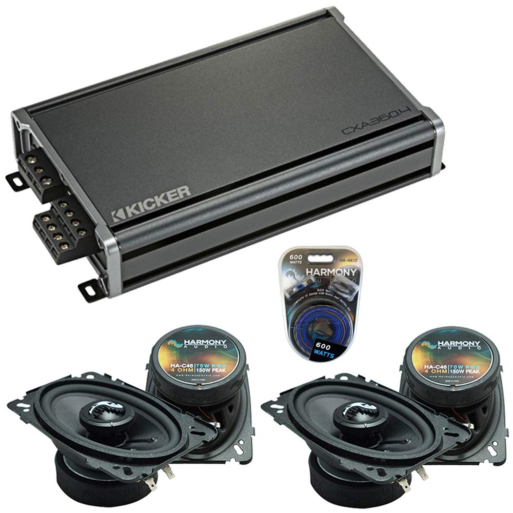 Harmony Audio Porsche 944 1983-1993 Replacement Speakers Bundle (2) C46 & CXA360.4 - Factory Compatible Car Audio System for Enhanced Sound Quality | Perfect for Road Trips & Daily Commuting