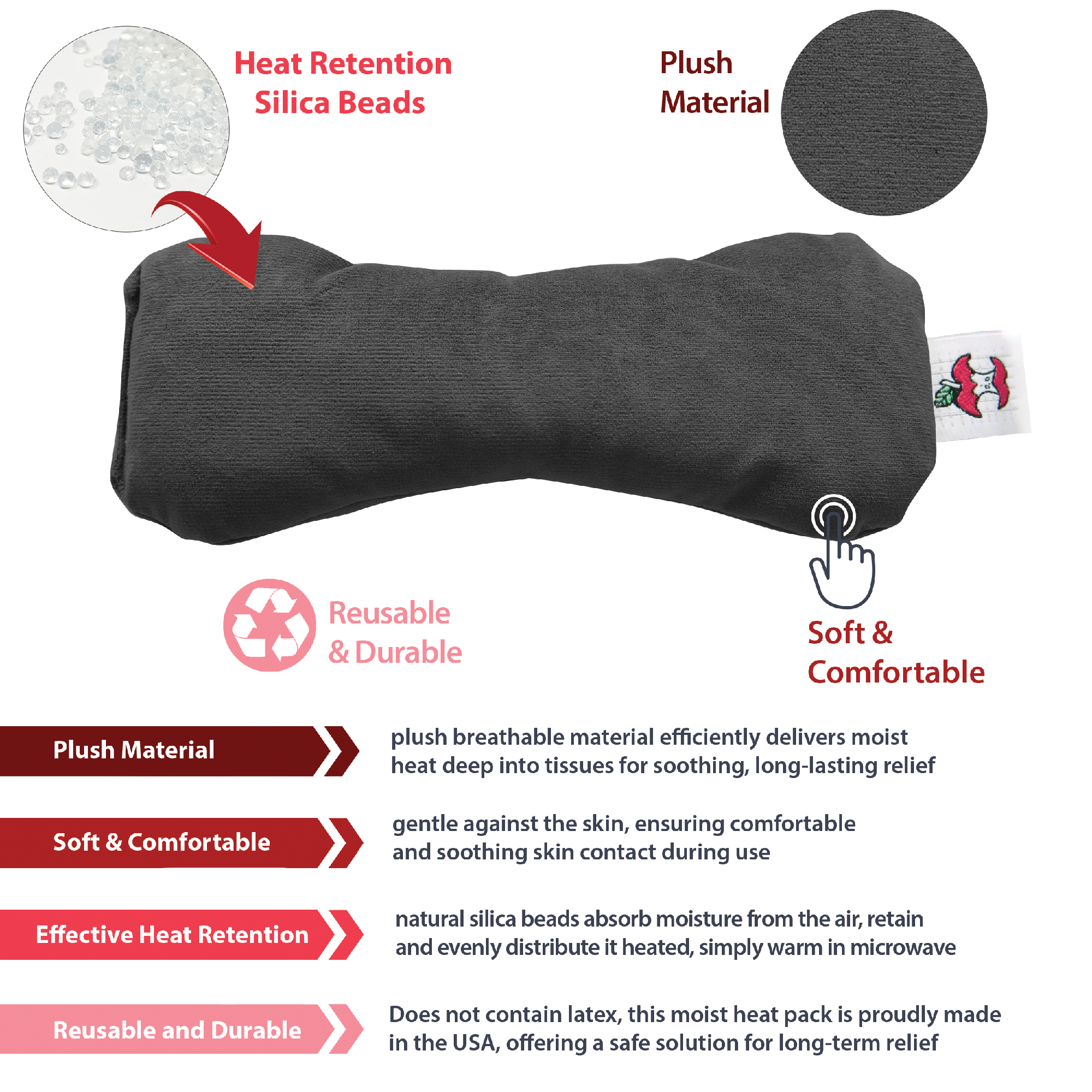 MicroBeads Dry Eye Compress Moist Heat Pack for Dry Eyes Relief - Soothing Warm Eye Mask for Eye Strain, Blepharitis & MGD Treatment - Perfect for Home & Office Use