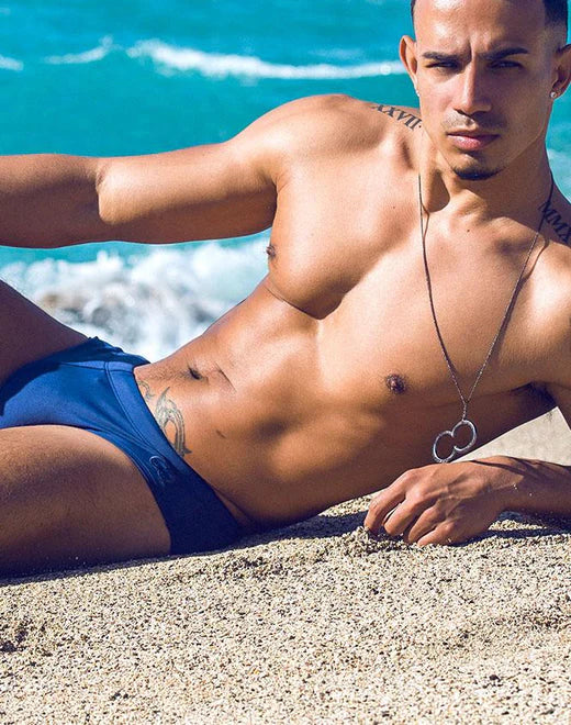 2EROS Core Swim Briefs for Men - Navy Blue Quick Dry Swim Trunks - Perfect for Swimming, Beach, Pool & Gym Workouts