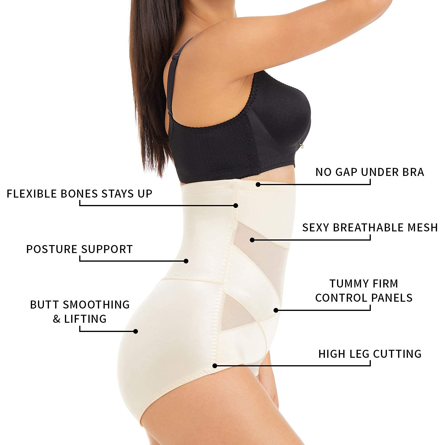 MOVWIN Women's Tummy Control Shapewear - High Waist Body Shaper for Slimming & Posture Support | Perfect for Dresses, Workouts & Everyday Wear