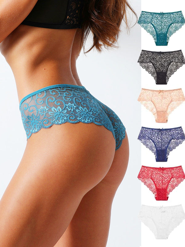 ZASUWA Women's Sexy Floral Lace Dot Underwear - Comfortable & Breathable Panties for Date Night, Wedding, or Special Occasions