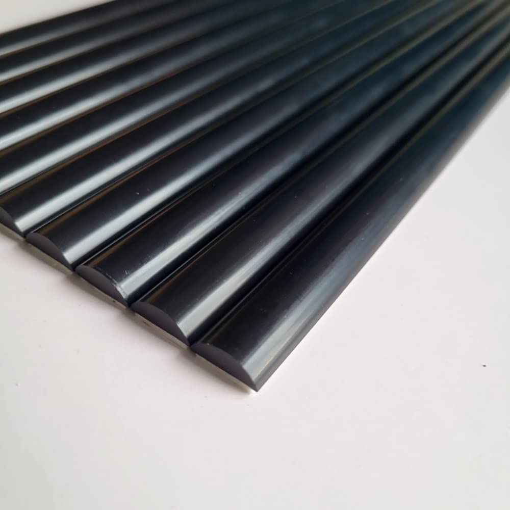Black Peel and Stick Tile Trim - 10 Pack (12