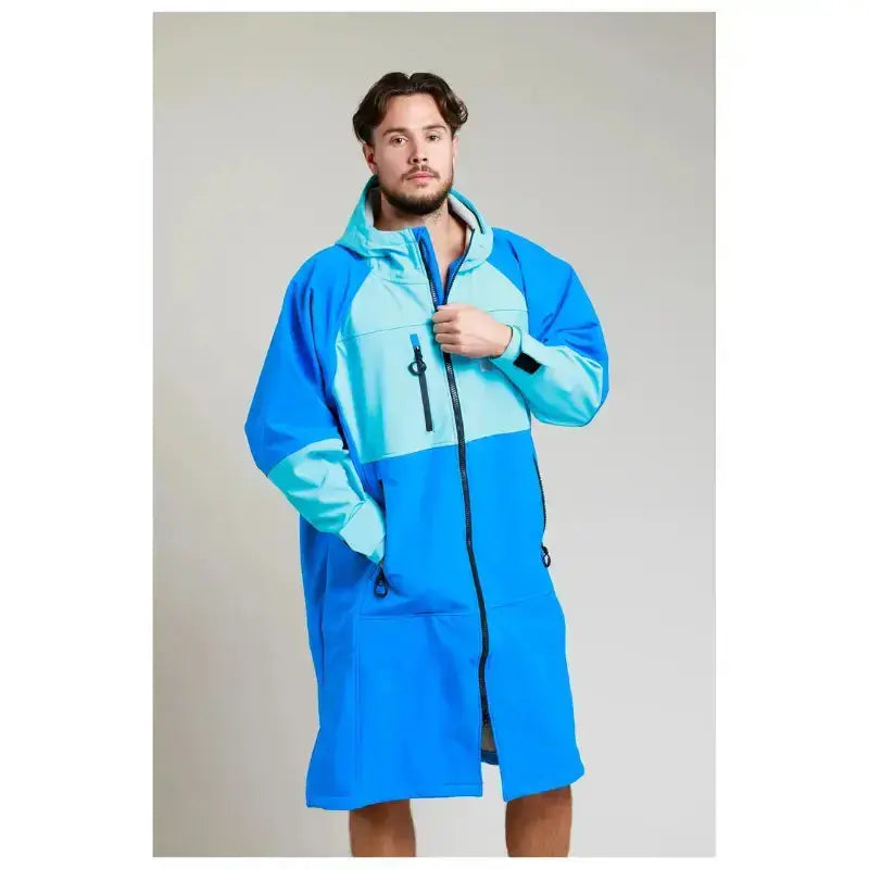 Soft Shell Cobalt Blue Unisex Bathrobe - Post Swim & Spa Relaxation Wear for Men and Women | Cozy Loungewear for Poolside, Beach & Home Use