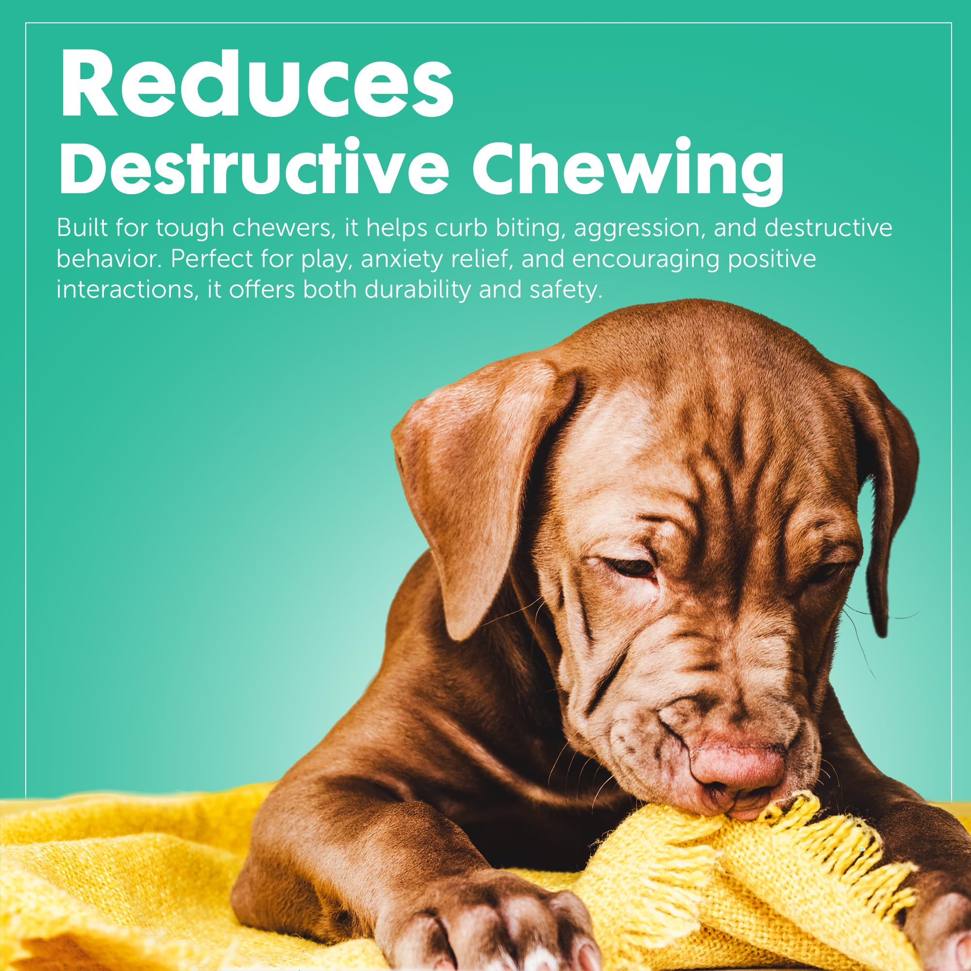 Durable Dog Chew Toys for Aggressive Chewers - Interactive Treat Dispensing Puzzle Toy for Small & Medium Dogs | Boredom Relief & Brain Stimulation | Perfect for Playtime, Training & Anxiety Relief