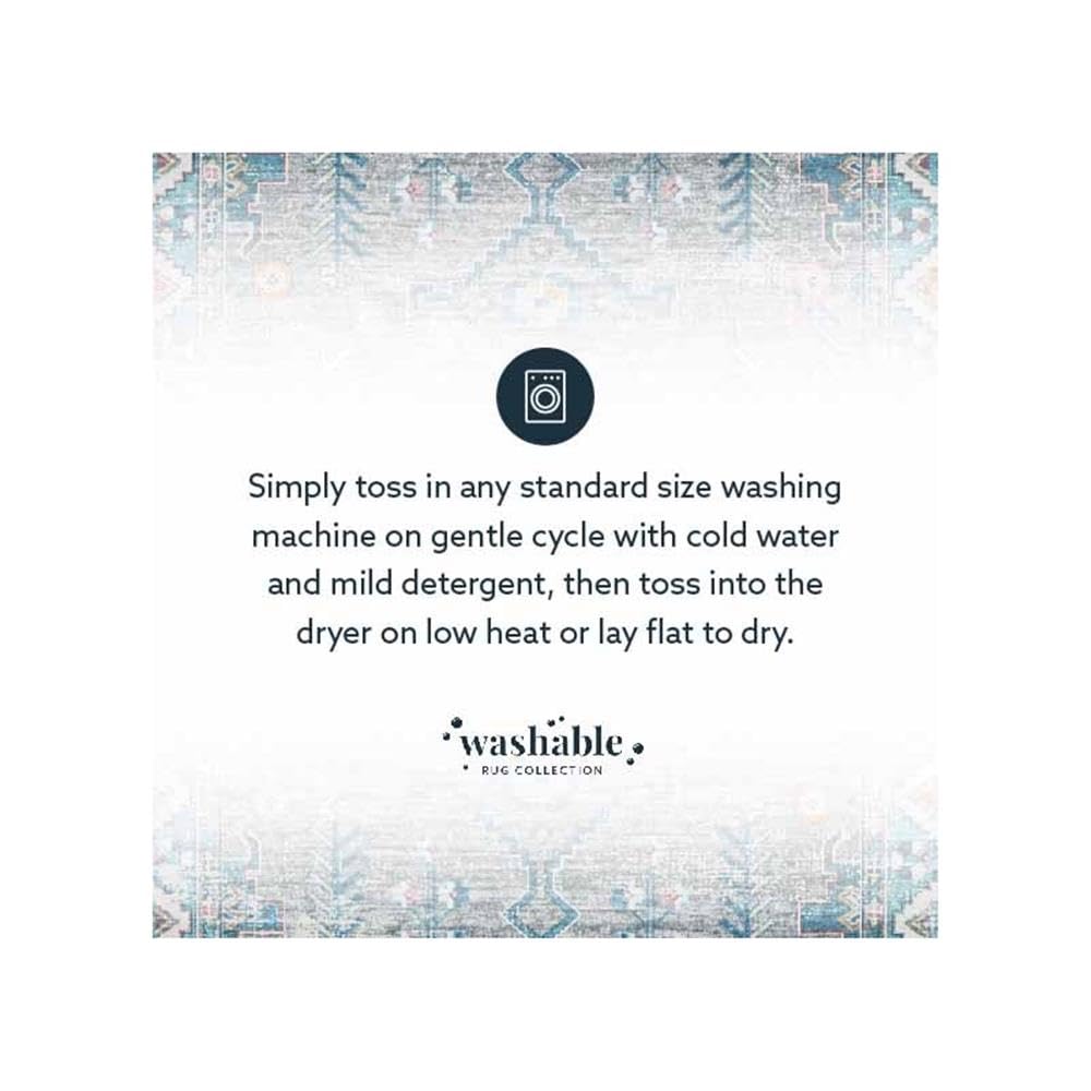 Washable 5'x7' Gray Polyester Transitional Rug - Perfect for Living Room, Bedroom & Office Decor