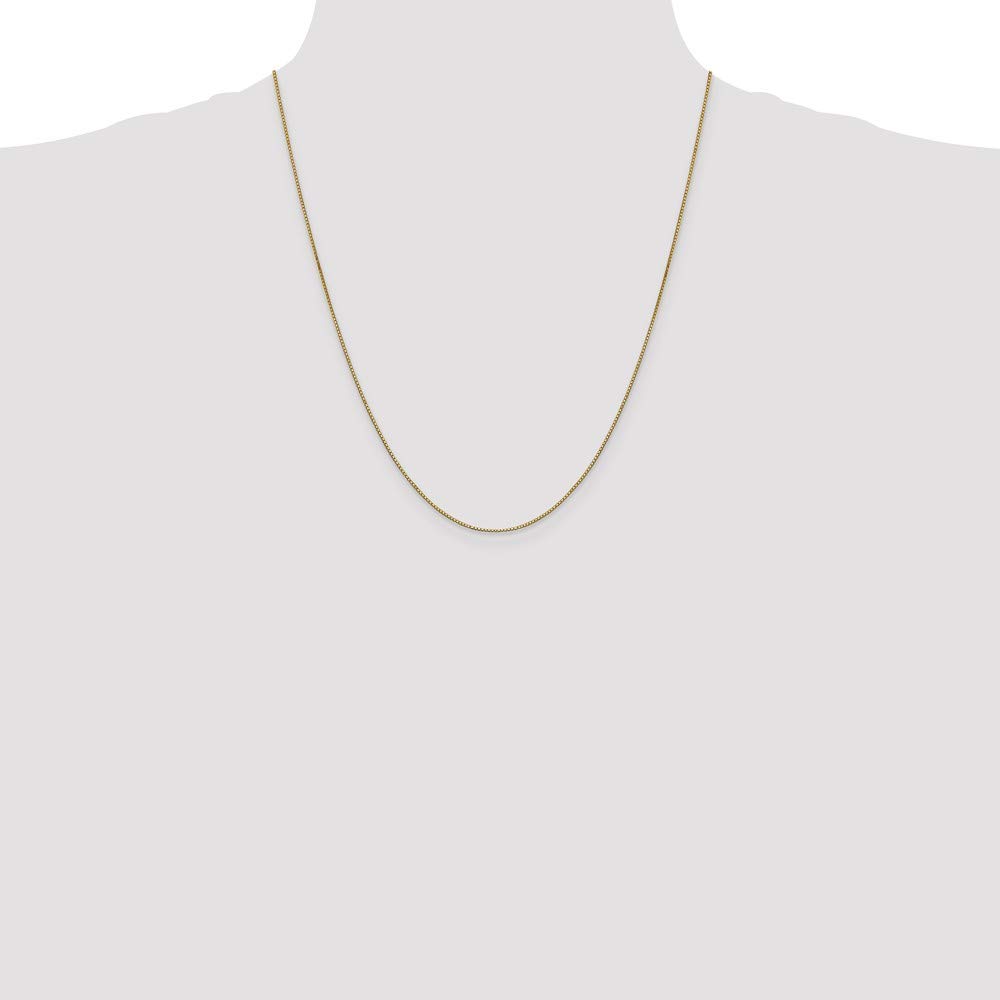10K Yellow Gold Box Chain Necklace 0.9mm - Durable Lobster Clasp for Secure Wear - Perfect for Everyday Jewelry, Gifts & Special Occasions