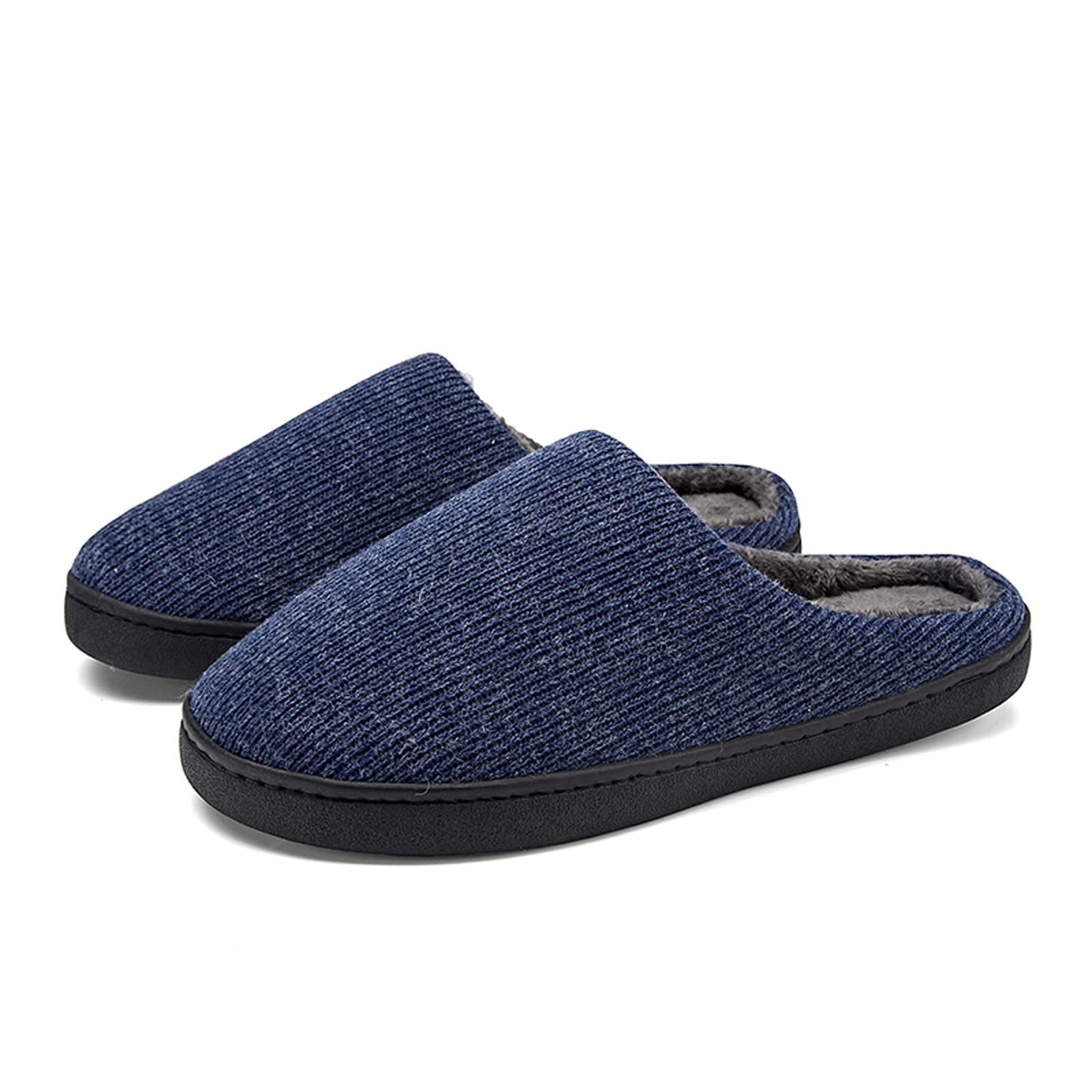 Cozy Wool-Blend Non-Slip House Slippers for Men & Women - Warm Indoor Fuzzy Slippers for Home, Office & Relaxation