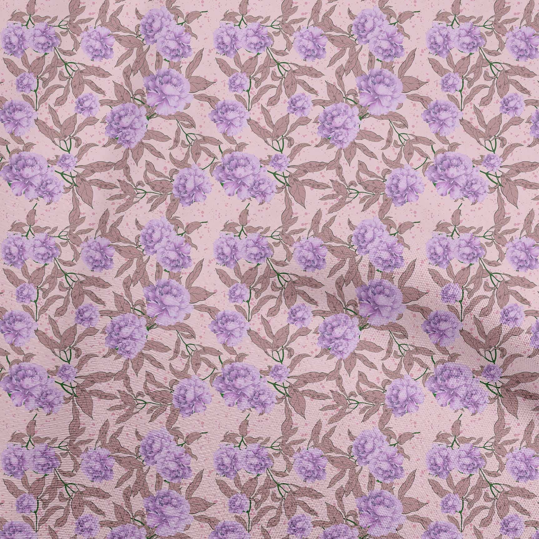 oneOone Cotton Poplin Twill Light Pink Watercolor Print Fabric by The Yard - 56 Inch Wide Dress Material for DIY Fashion, Home Decor & Craft Projects