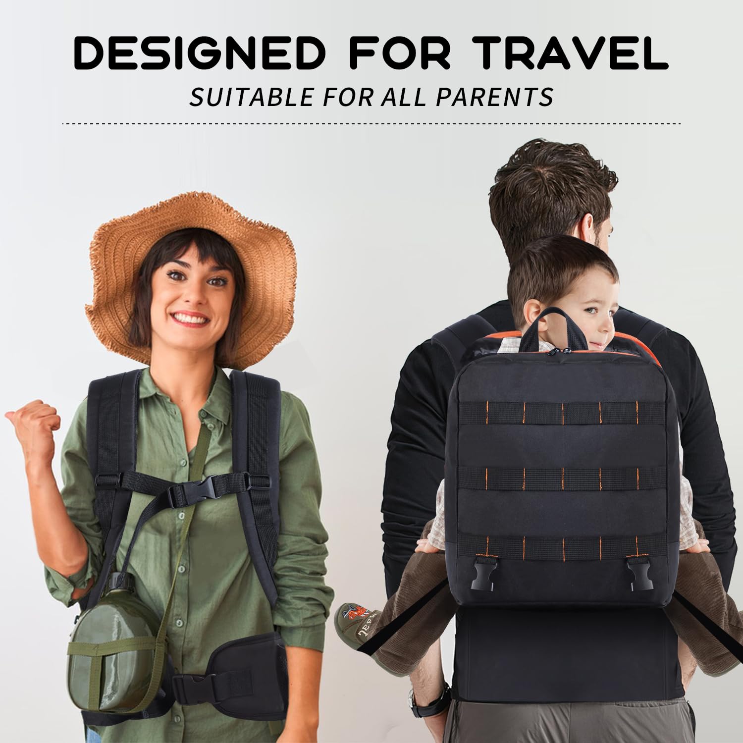 Best Baby Hiking Backpack Carrier - Adjustable & Lightweight Toddler Carrier with Waist Belt - Spacious Child Carrier for Outdoor Adventures, Hiking, Travel & Family Outings