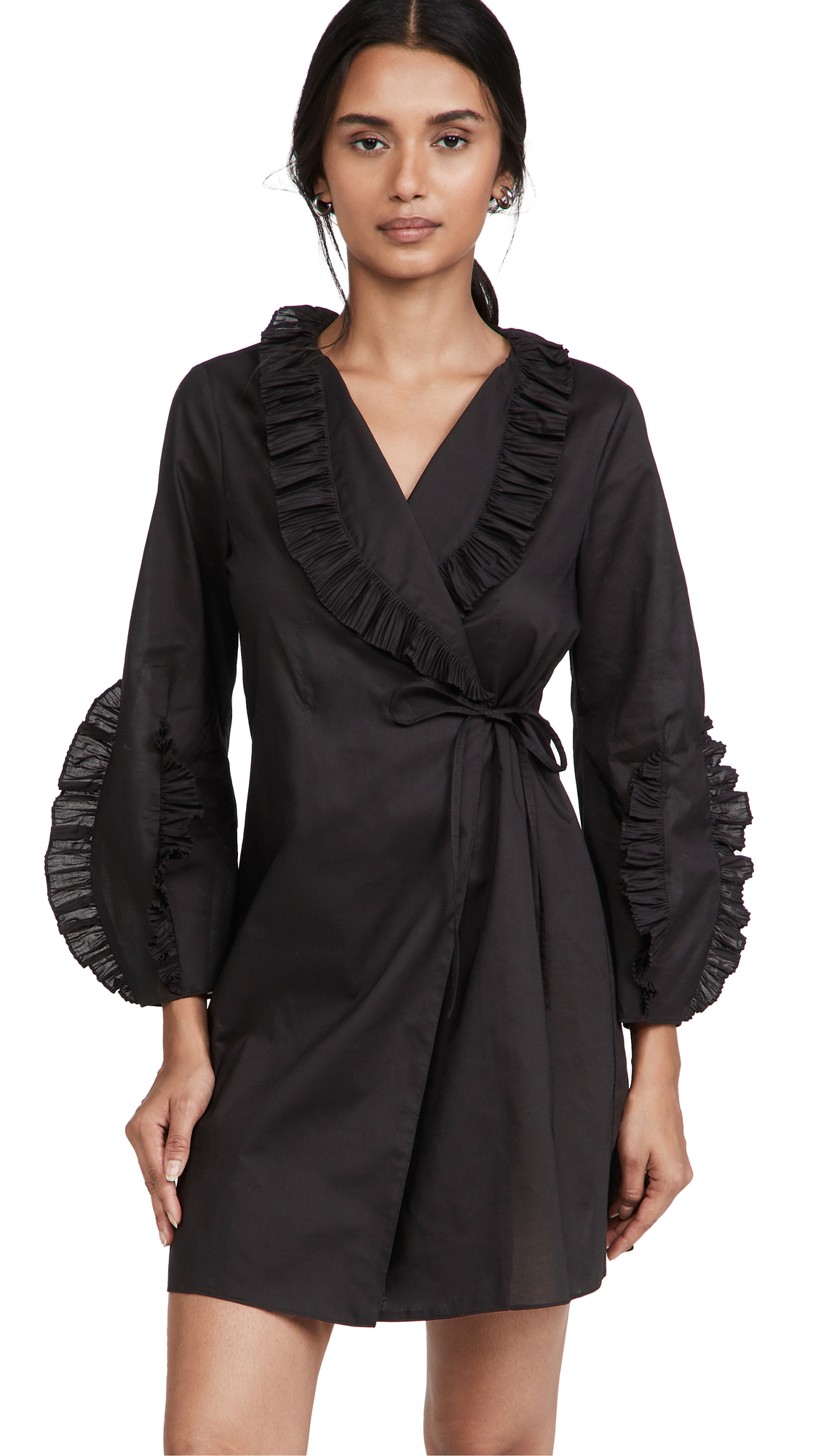 Rebecca Taylor Women's Pleated Wrap Dress - Flowy Midi Dress for Work, Wedding & Special Occasions | Elegant Office & Party Wear | Plus Size Options Available