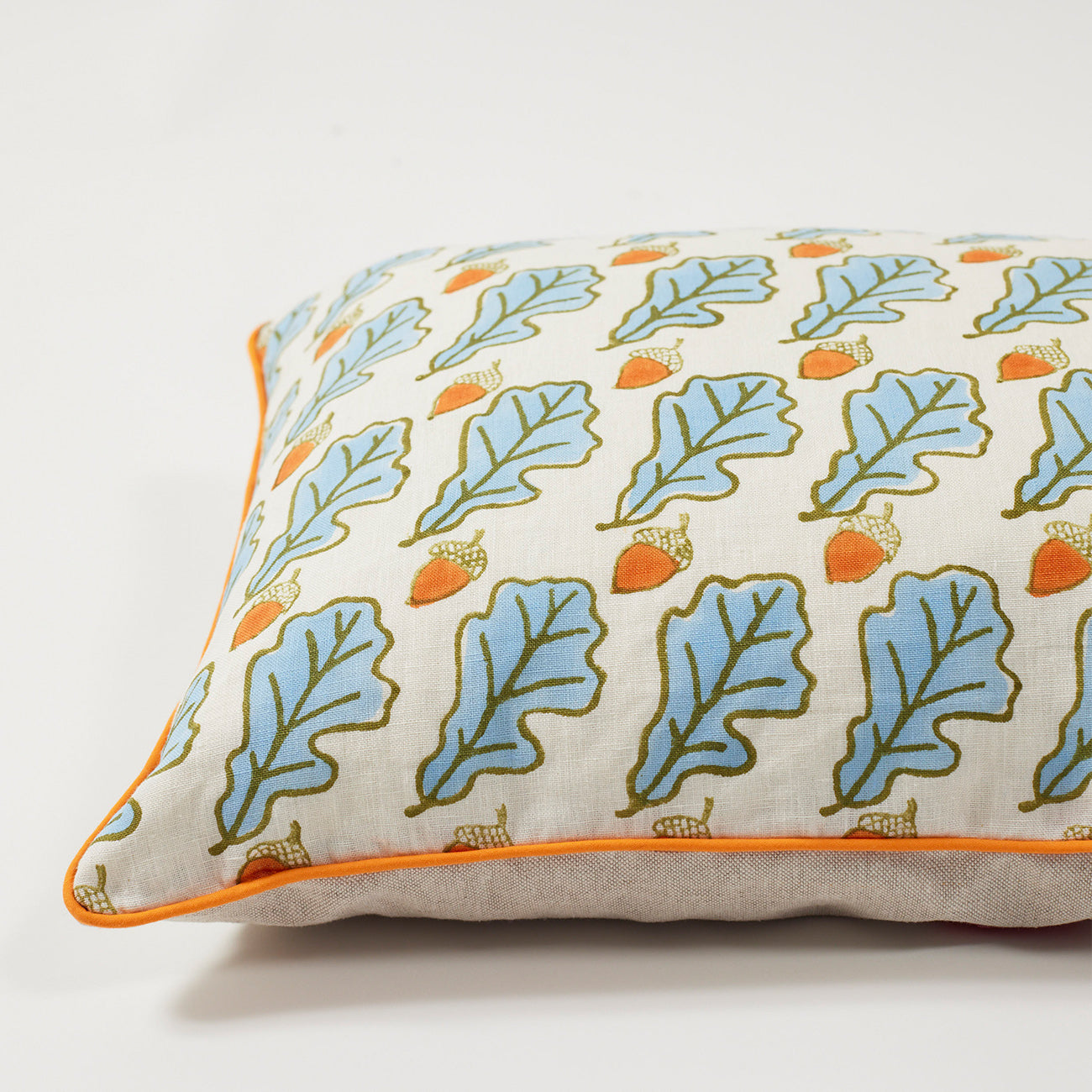 Piped Oak Blue Cushion - Soft and Stylish Home Decor for Living Room, Bedroom, or Office