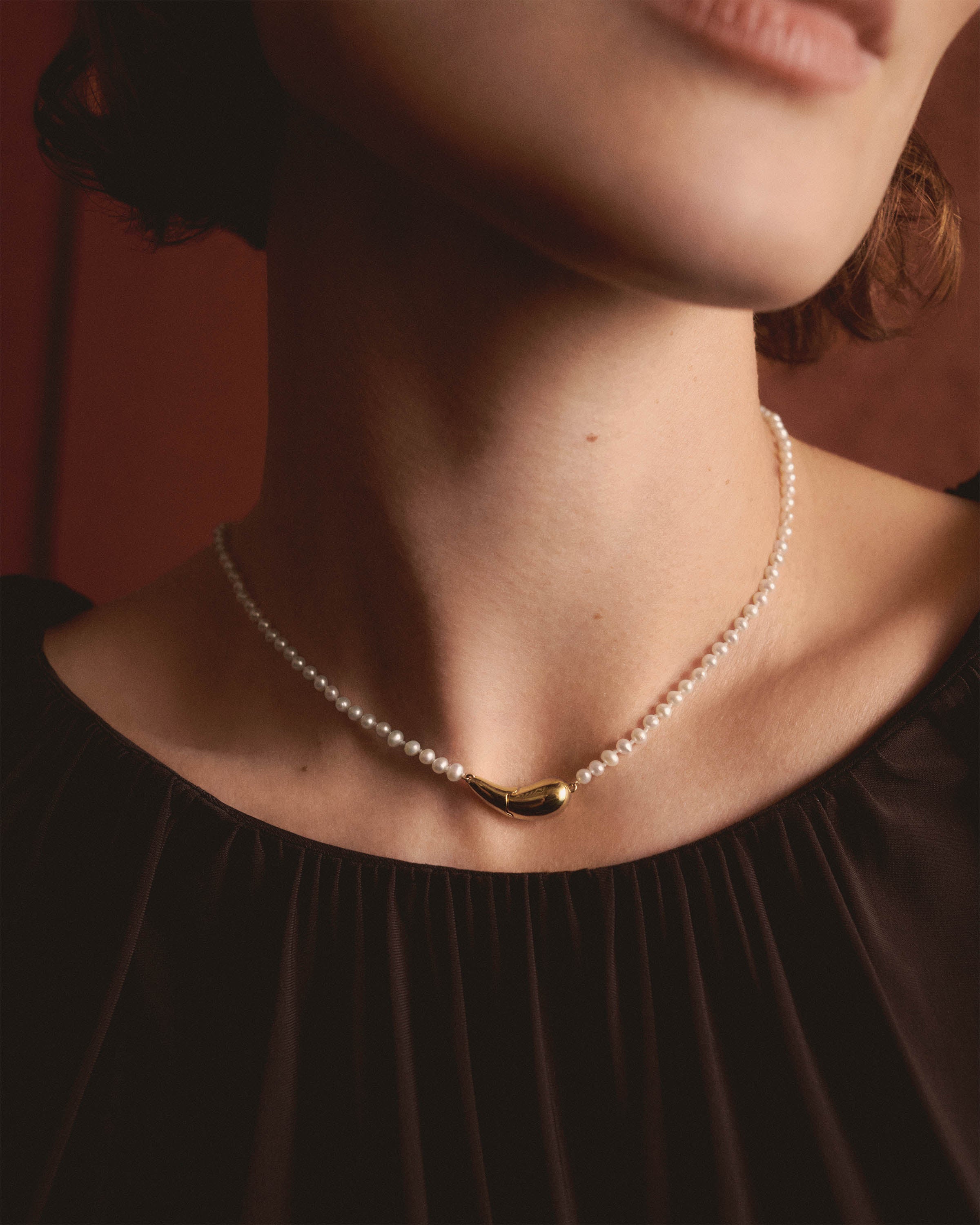 GRID 4 La Perla Essential Necklace - Elegant Gold Plated Chain for Women | Perfect for Date Night, Wedding & Everyday Wear