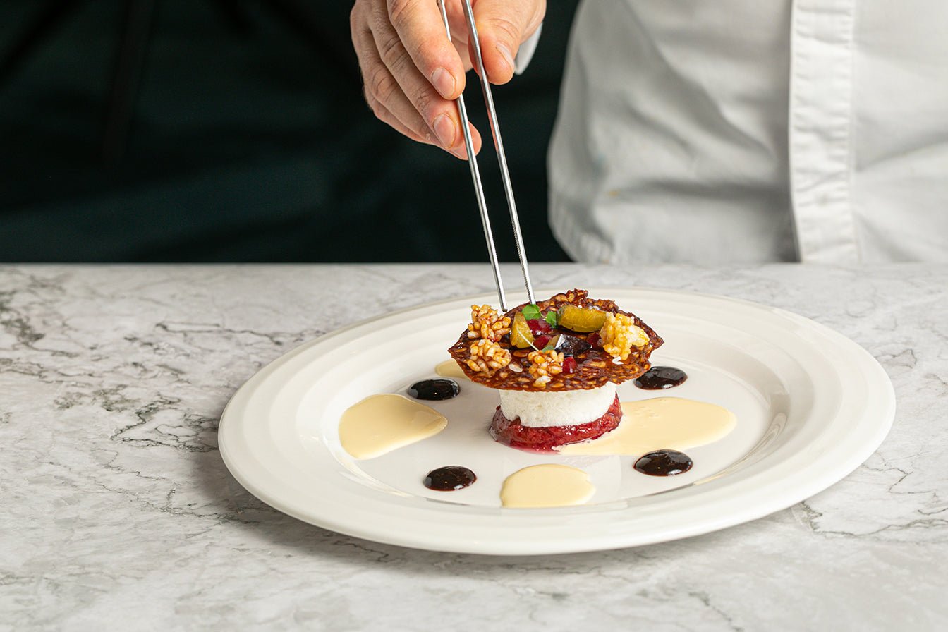 Premium Halo Dinner Plate Set - 30 cm Ceramic Plates for Dining, Elegant & Durable - Perfect for Restaurants, Weddings, and Everyday Use
