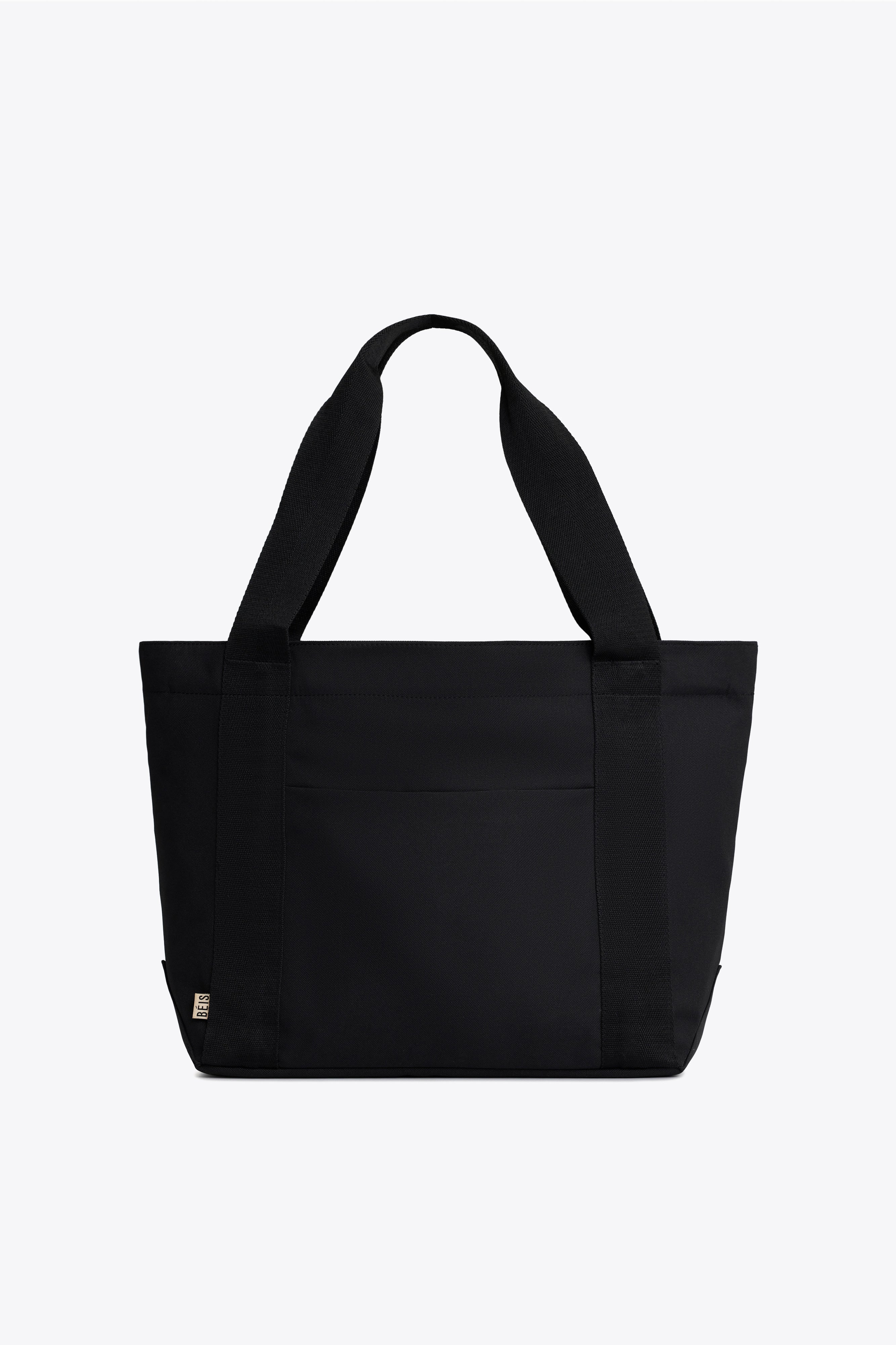 The BÉISics Tote Bag in Black - Stylish & Spacious Carryall for Work, Travel & Everyday Use