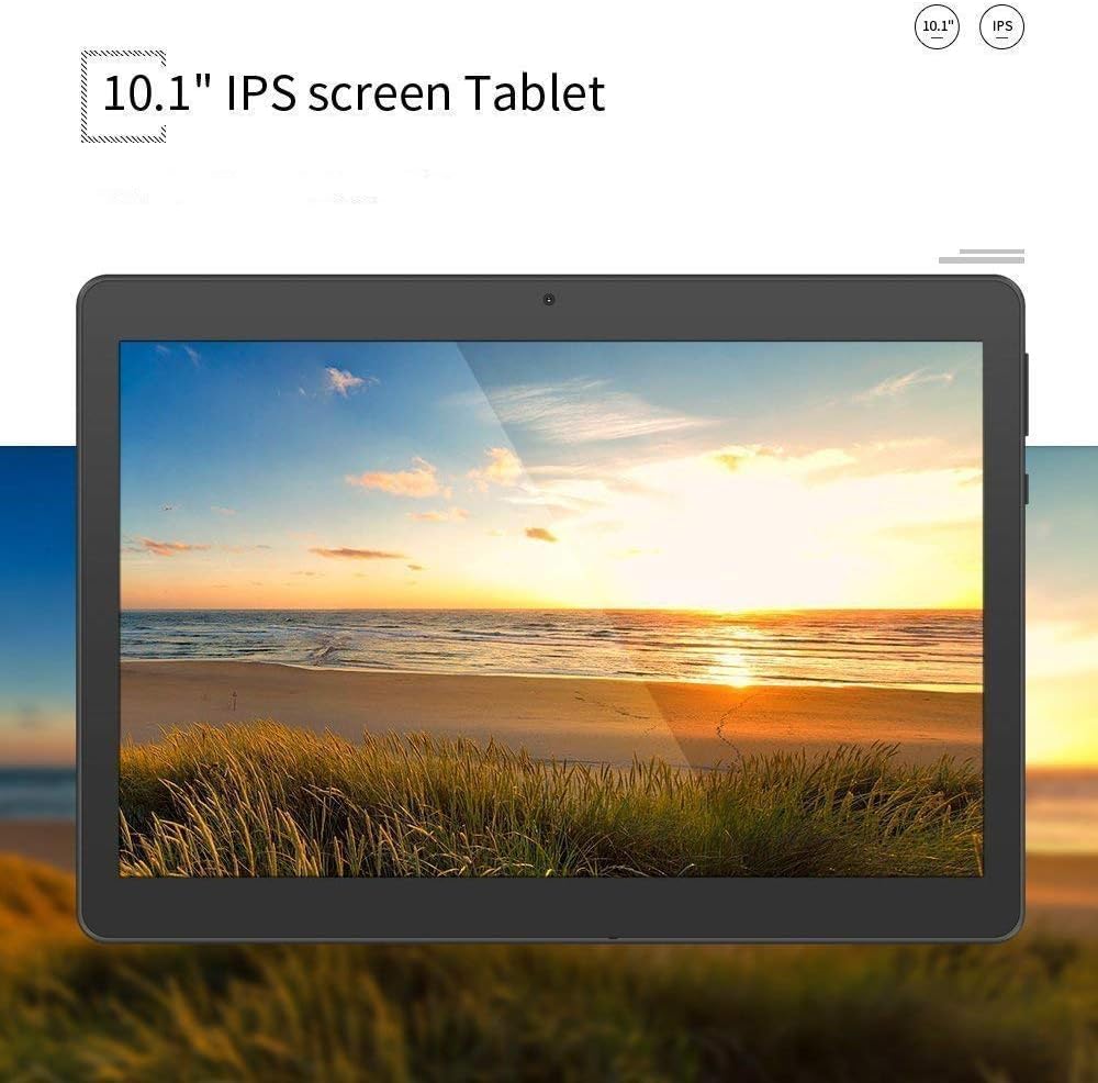 TANYIMING 10.1 Inch Android Tablet with Octa-Core Processor, 64GB ROM & 4GB RAM, Dual SIM Support, GPS, WiFi, Bluetooth - Watch Netflix & YouTube - Perfect for Work, Travel & Entertainment (Black, 64GB)