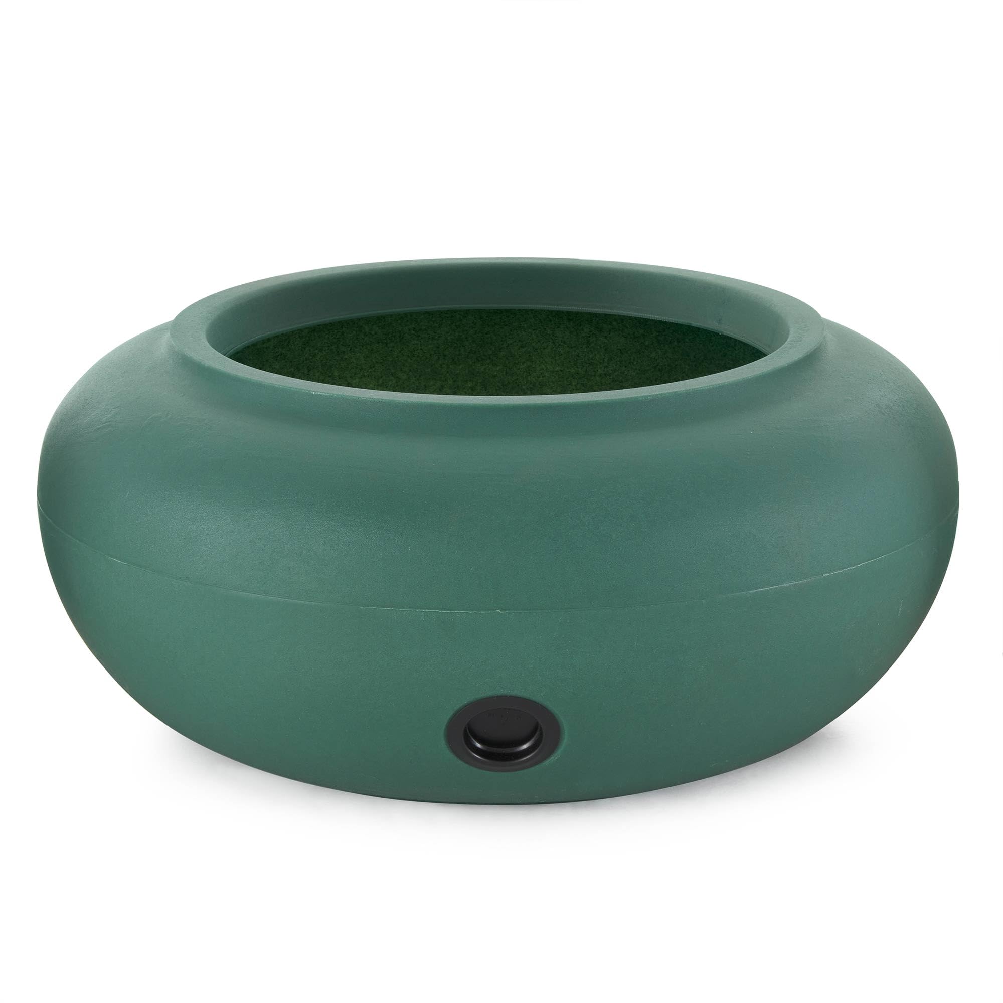 The HC Companies 21 Inch Lightweight Garden Hose Storage Pot - Holds 75 to 100 Ft Hoses, Green (2 Pack) | Perfect for Outdoor Yard, Patio & Garden Organization | Durable & Weather-Resistant Hose Holder for Easy Storage