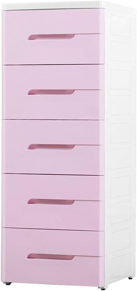 Multi-Layer Storage Bins & Cabinet - 4-Tier Organizer for Home, Office, Closet (Pink) | Space-Saving Solution for Toys, Books & Clothes