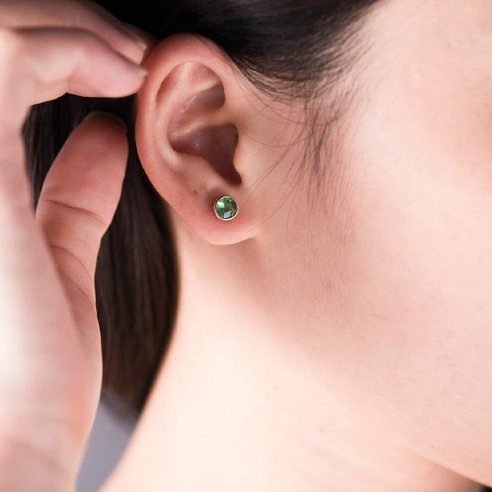 18ct Rose Gold Earrings for Women - 0.95ct Round Tsavorite Stud Earrings | Elegant Jewelry Gift for Birthday, Anniversary & Special Occasions