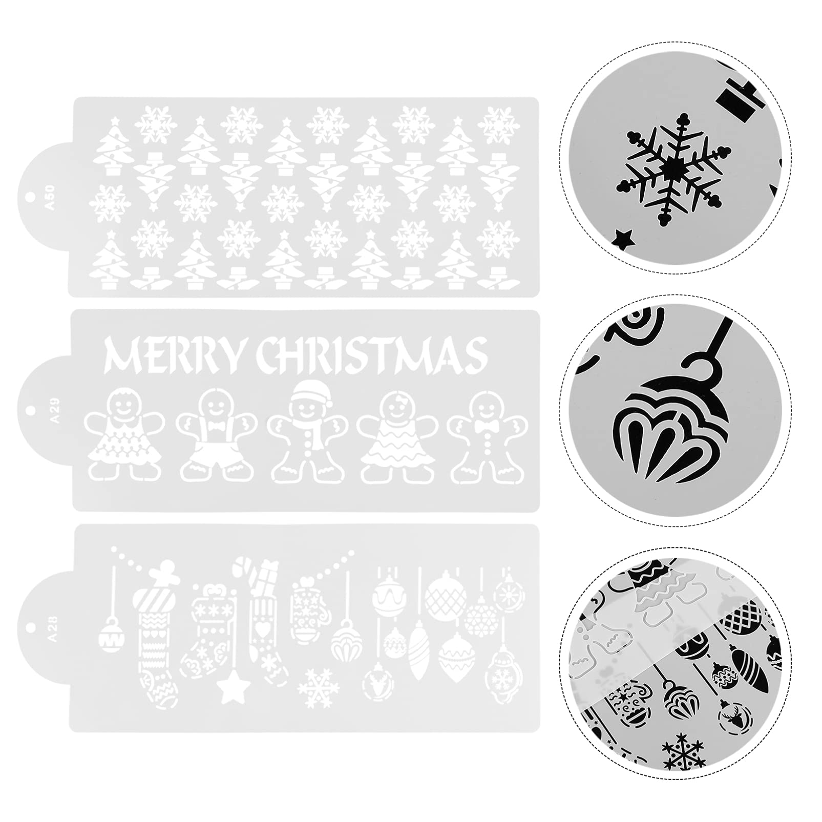 3-Piece Creative DIY Cake Stencil Set - Baking Molds, Painting Templates & Cake Decorating Supplies for Birthday, Wedding & Party Dessert Designs