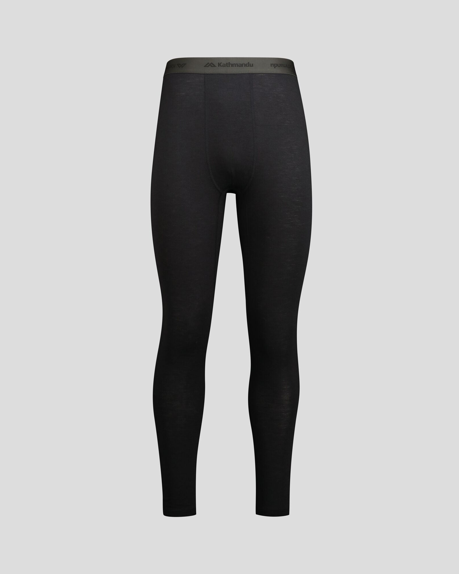 Premium Men's K Merino 125 Baselayer Thermal Underwear - Black Stingray Color for Cold Weather Hiking, Skiing & Winter Sports