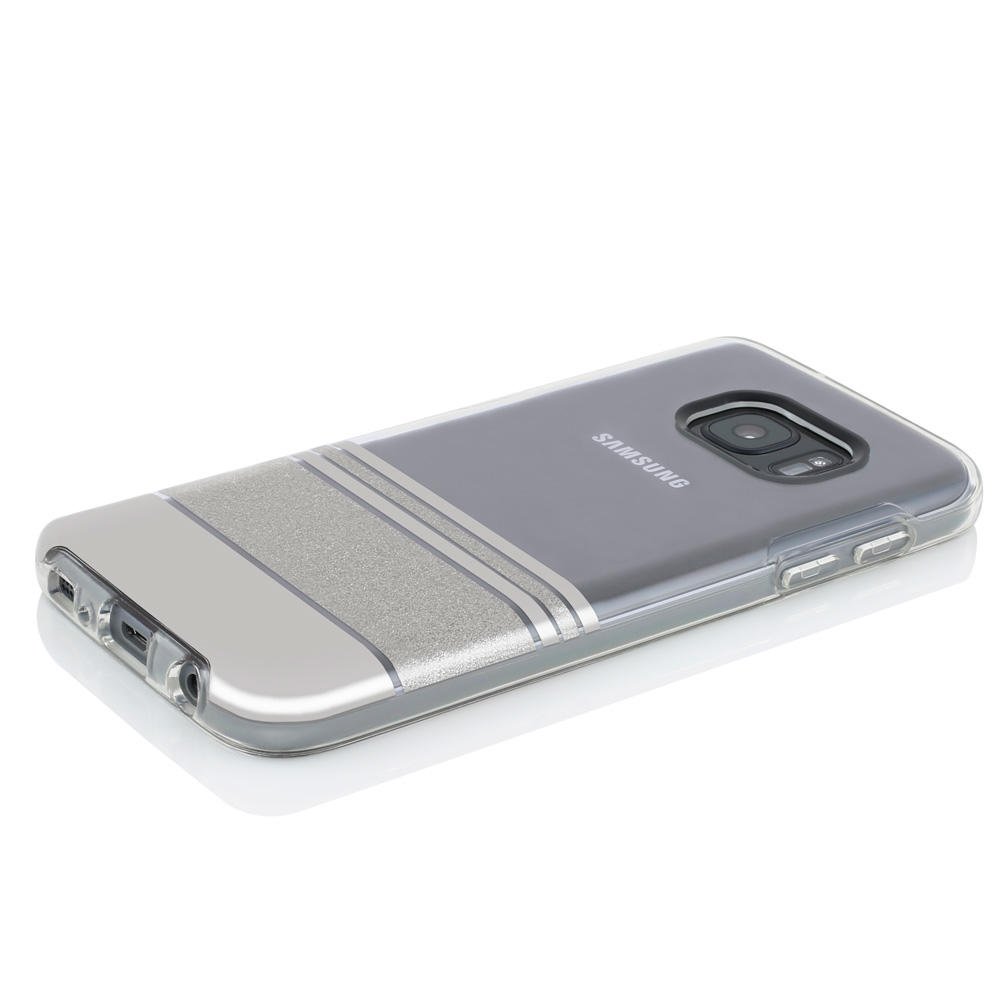 Incipio Samsung Galaxy S7 Case - Slim Protective Phone Cover with Hensley Stripe/Silver Design | Retail Packaging | Perfect for Everyday Use, Travel & Work Protection