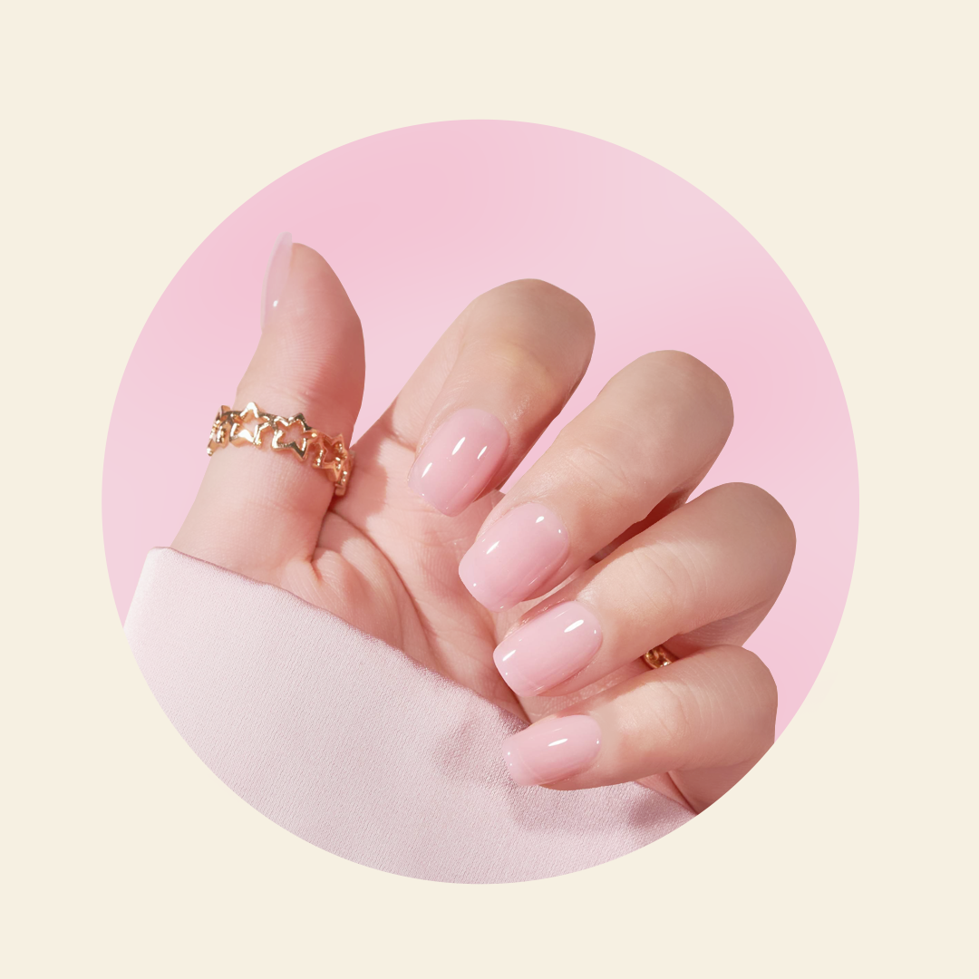 Mitty Original Pink Press on Nails - Long Lasting Fake Nails with Glue - Perfect for Parties, Weddings & Everyday Wear