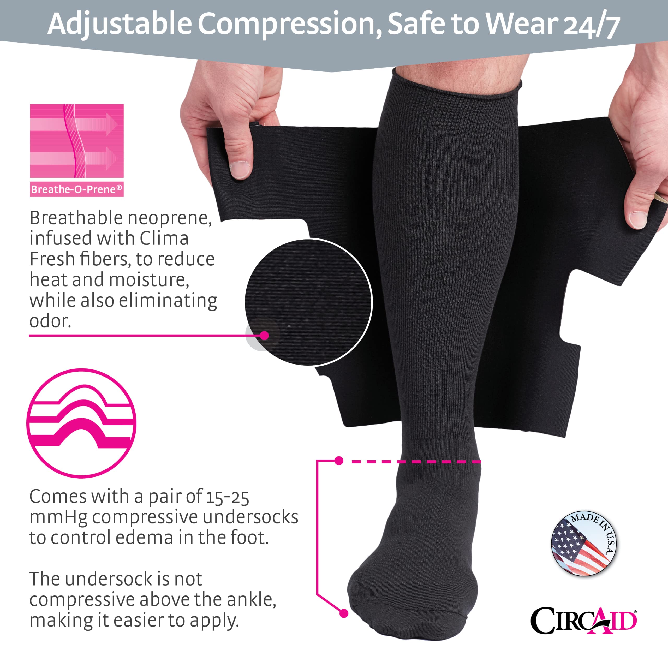 Circaid Juxtalite HD Compression Wrap - Medical Grade Leg & Arm Support for Lymphedema, Swelling, and Wound Care - Ideal for Post-Surgery Recovery & Daily Comfort