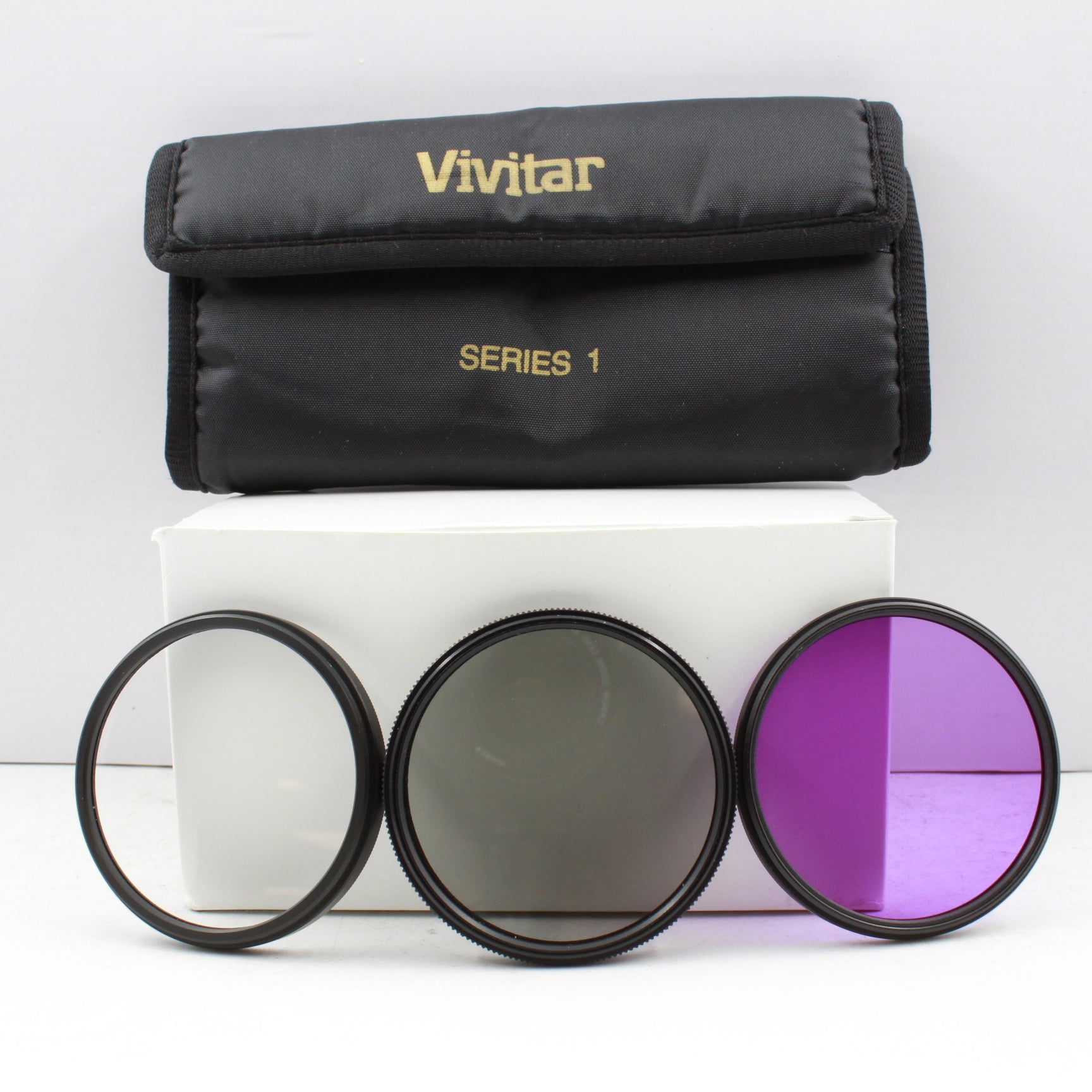 Used Vivitar 58mm Series 1 Filter Set - UV, Polarizer & FLD Filters for DSLR Cameras - Perfect for Outdoor Photography, Landscape & Portrait Shooting