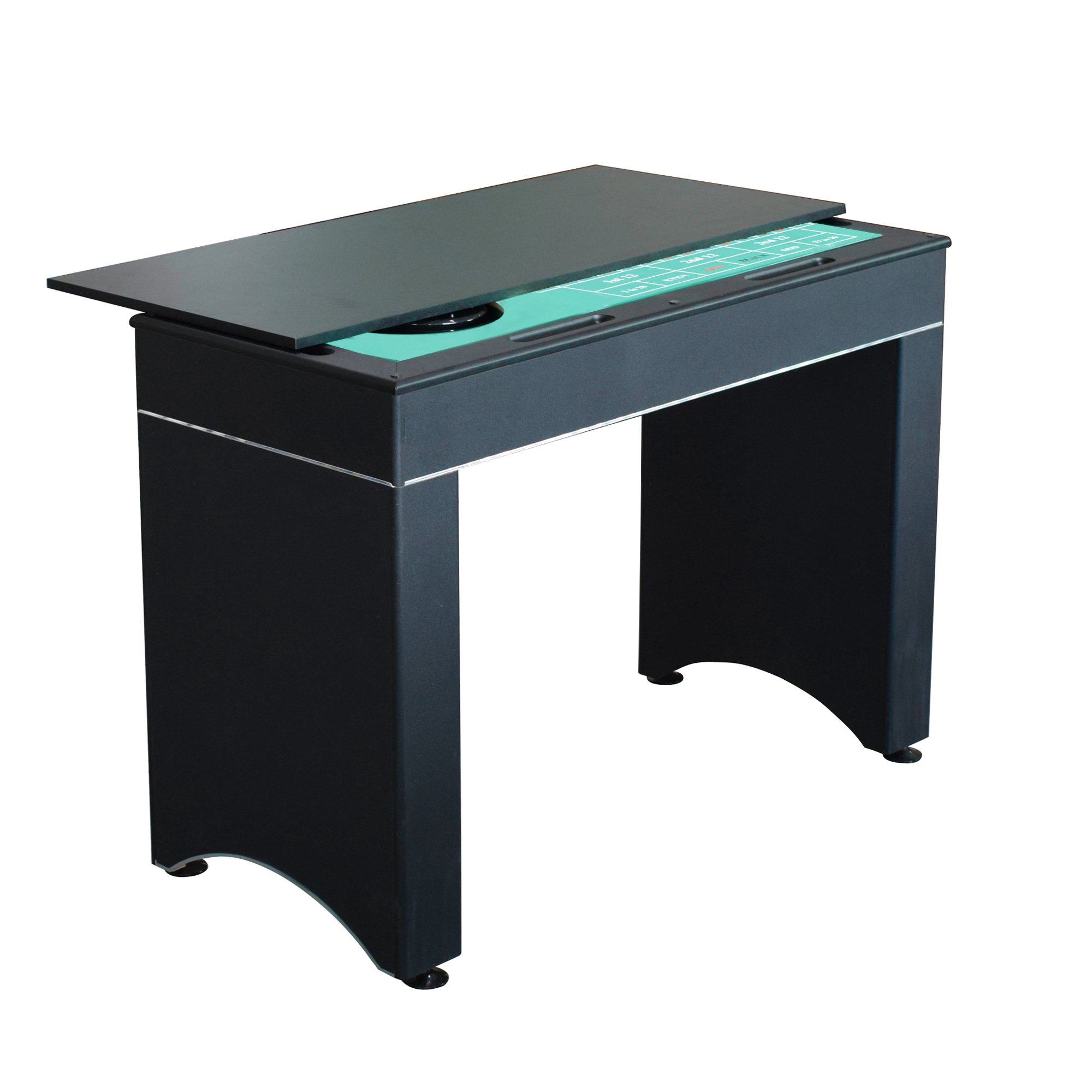 Hathaway Classic Monte Carlo 4-in-1 Casino Game Table Set - Craps, Roulette, Blackjack & Poker Table Top with Complete Accessories | Perfect for Game Nights, Parties & Home Entertainment
