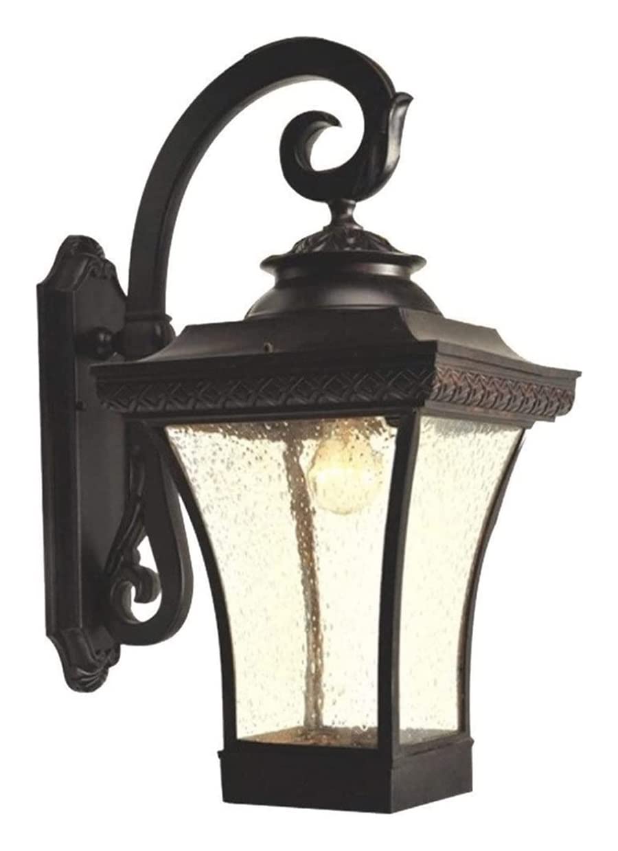 Vintage Farmhouse Porch Light - Outdoor Wall Sconce with Hammered Glass Shade, Retro Metal Fixture, Hardwired E27 Base - Perfect for Barn, Fence, Garden & Exterior Decoration (Dusk to Dawn Lighting)