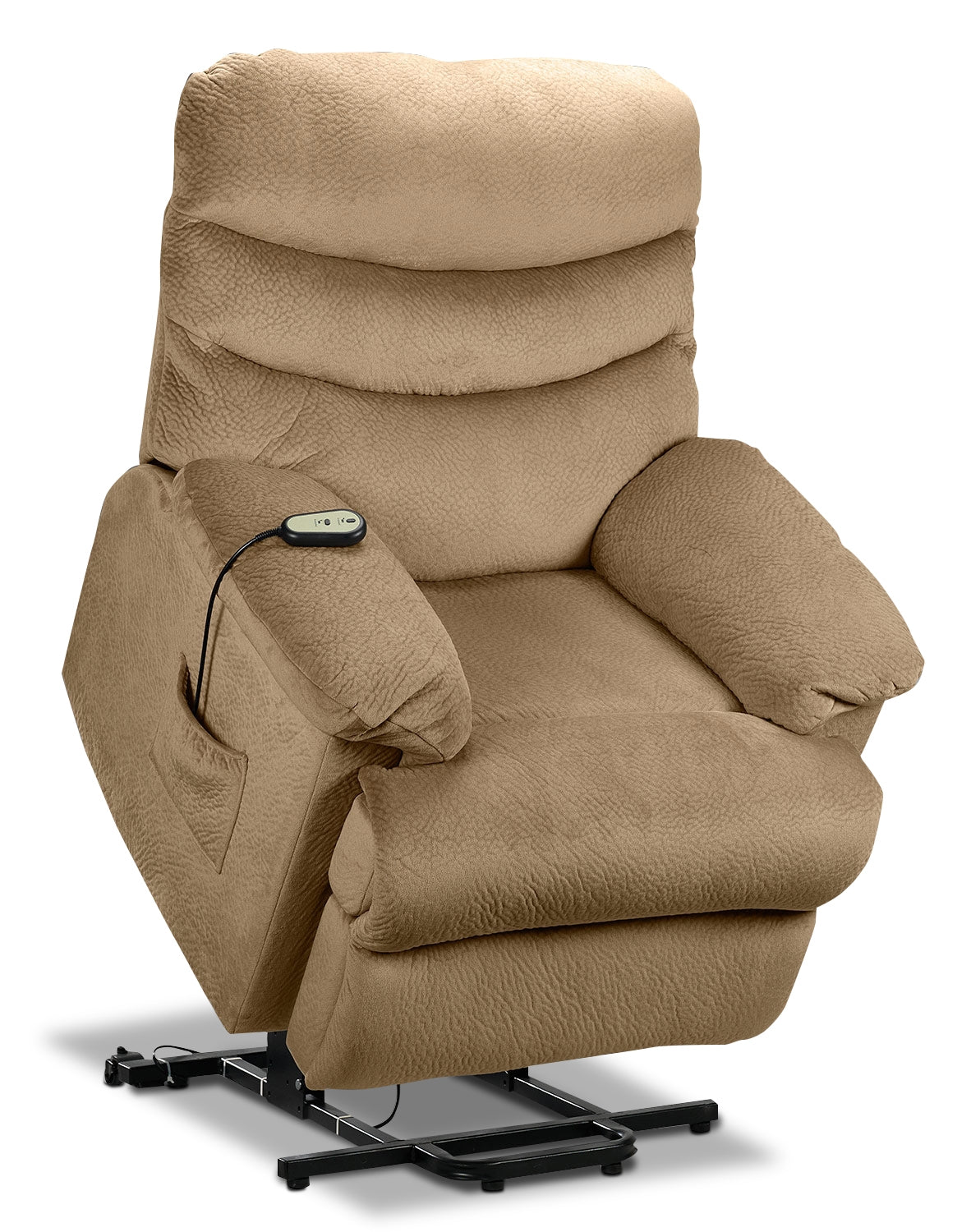 Bradey Power Lift Recliner Chair for Elderly - Heavy Duty Electric Reclining Sofa with Remote Control, Camel Color - Perfect for Living Room, Bedroom, and Home Theater Relaxation