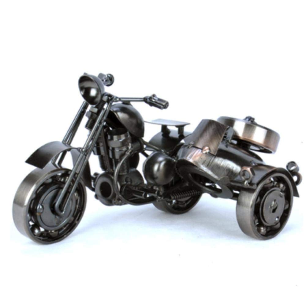 ZXY-NAN Metal Motorcycle Sculpture - Handcrafted Iron Art Statue, Modern Home Decor & Unique Gift for Motorcycle Lovers | Perfect for Living Room, Office Desk, Man Cave Decorations