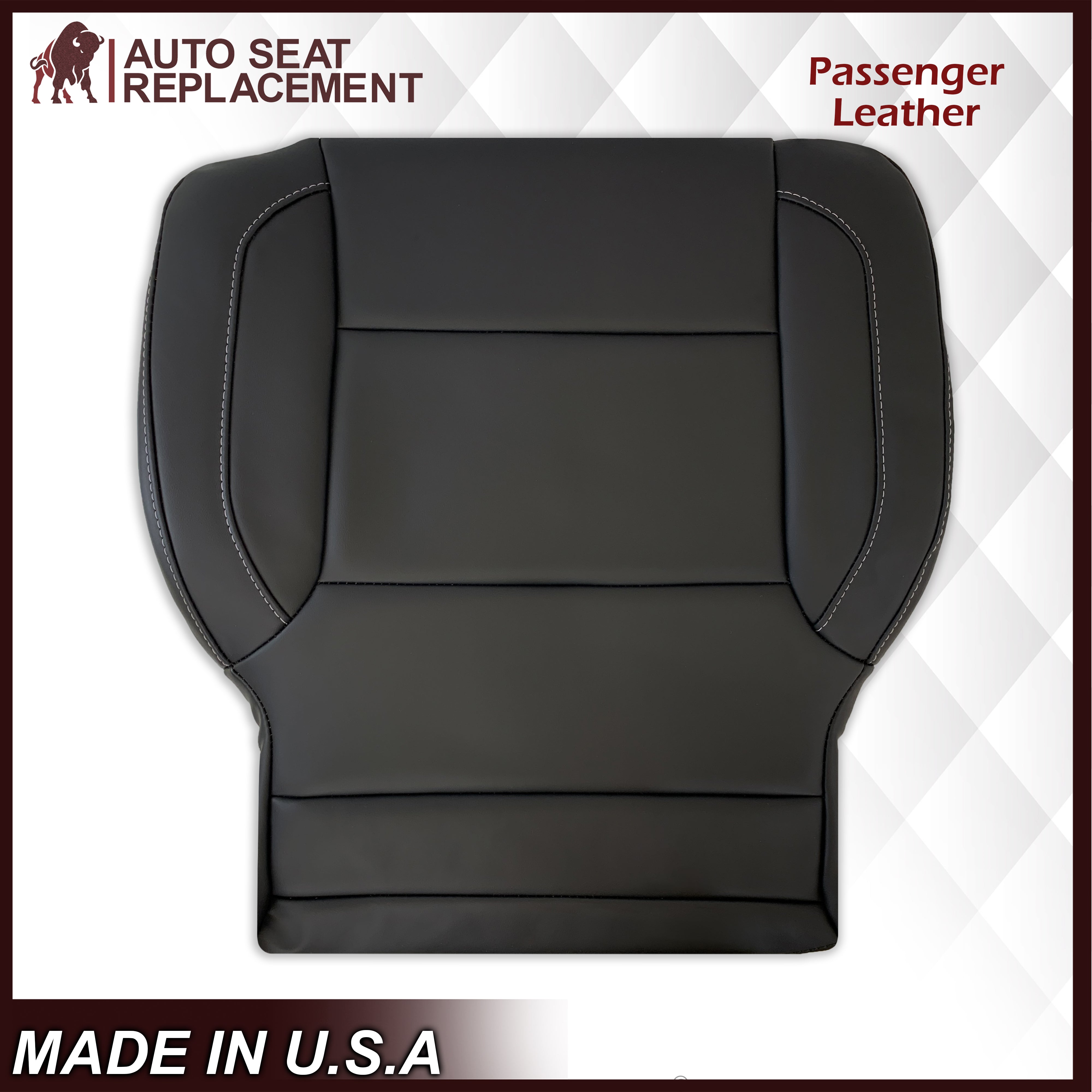 Premium Black Leather & Vinyl Seat Covers for 2014-2019 Chevy Silverado Tahoe Suburban & GMC Yukon - Perfect Replacement for Worn Seats, Enhanced Comfort & Style for Daily Driving & Road Trips